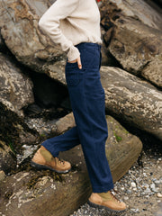 Organic Canvas Trouser in Blue - Yarrel