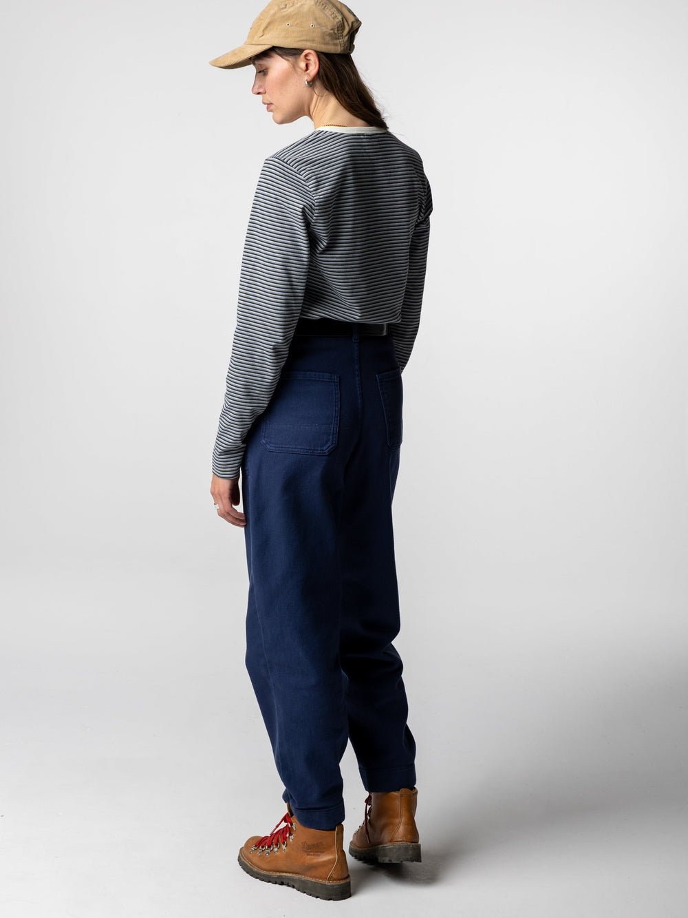 Organic Canvas Trouser in Blue - Yarrel