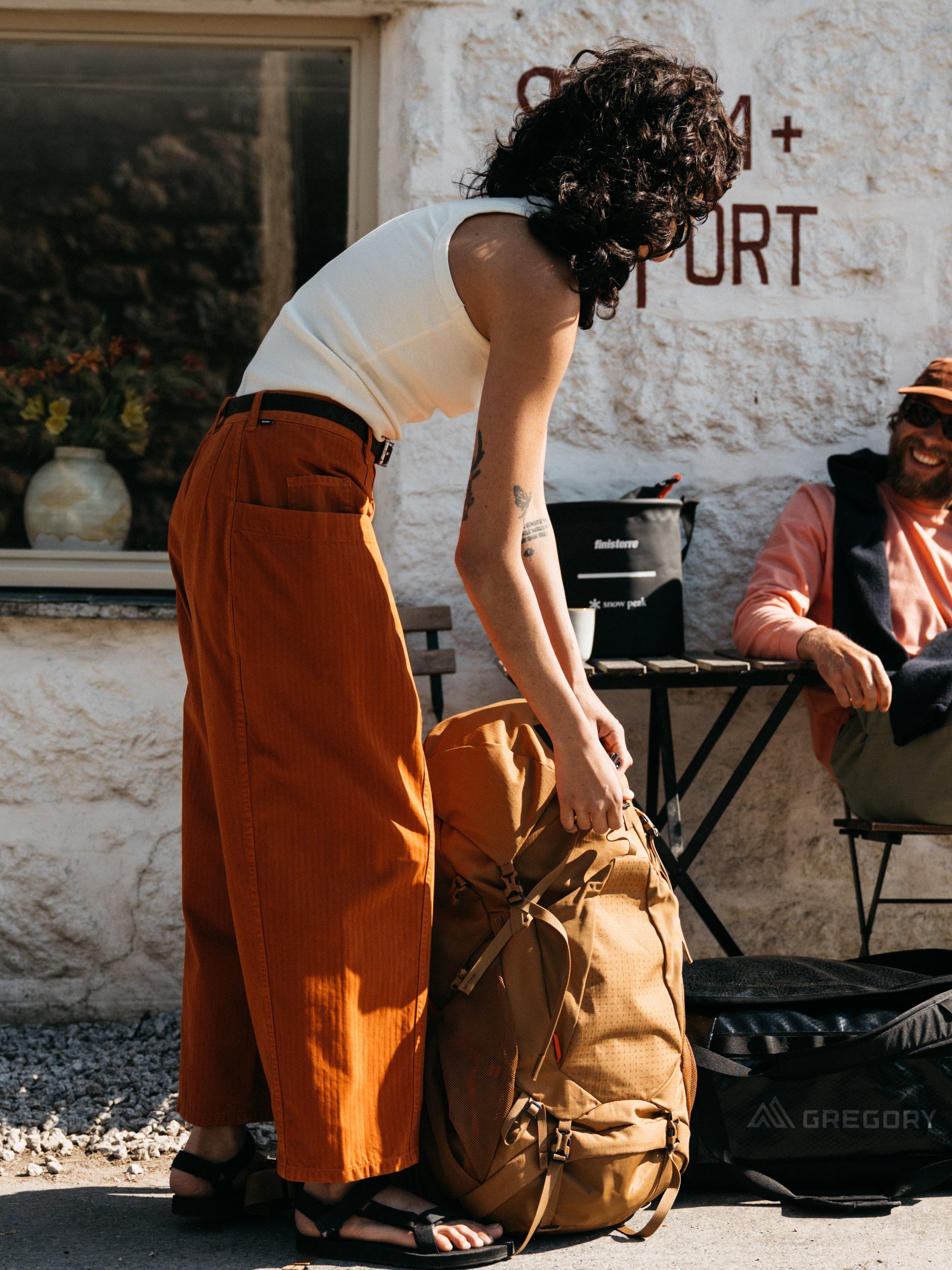 Organic Cotton Barrel Trouser in Copper - Croft