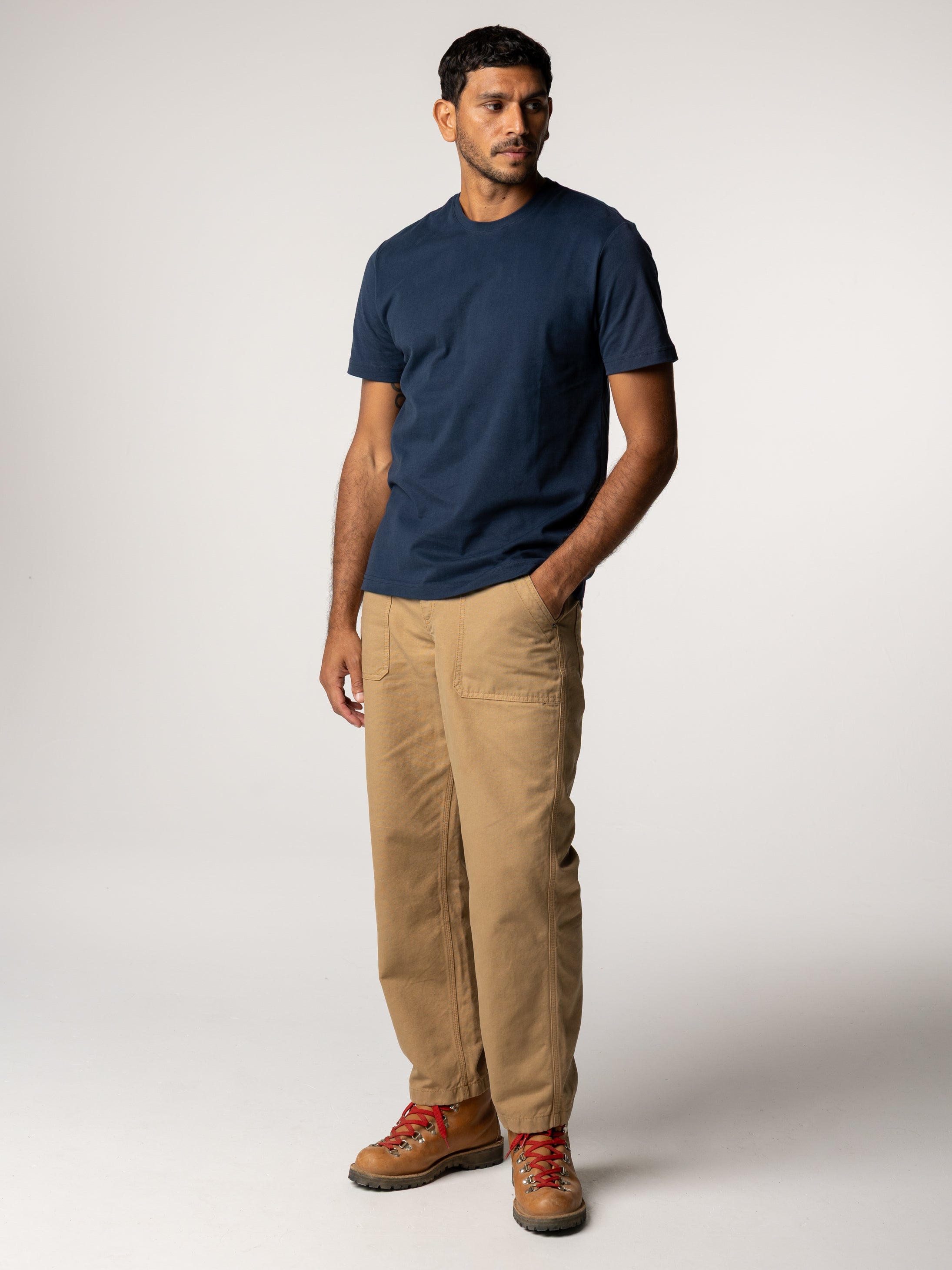 Organic Cotton Basset Utility Trouser in Flint