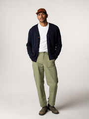 Organic Cotton Basset Utility Trouser in Green