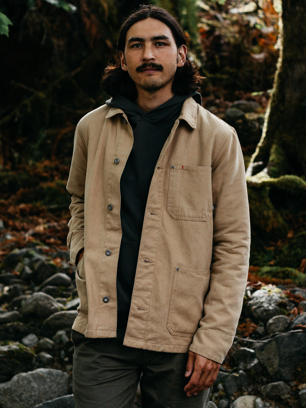 Organic Cotton Lined Jacket in Flint - Basset