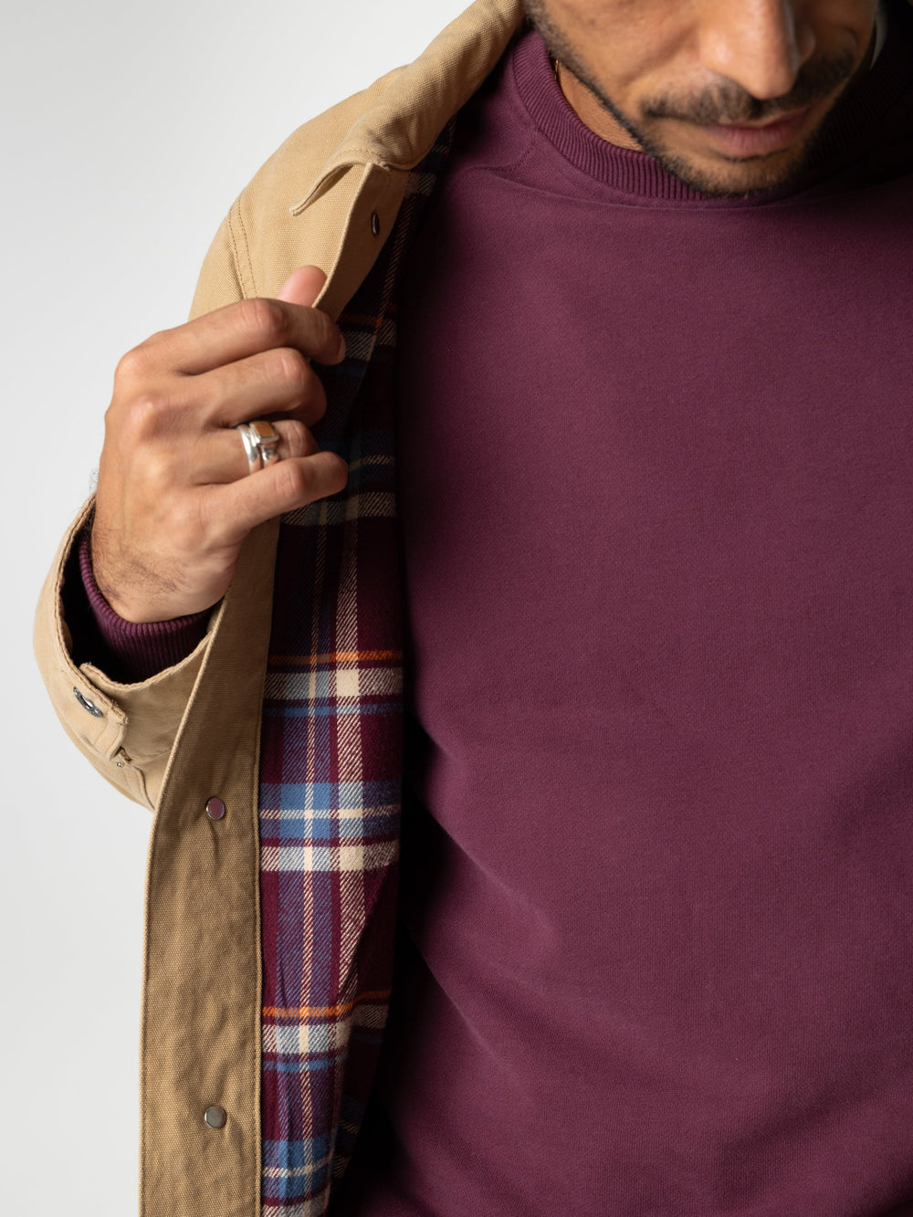 Organic Cotton Lined Jacket in Flint - Basset