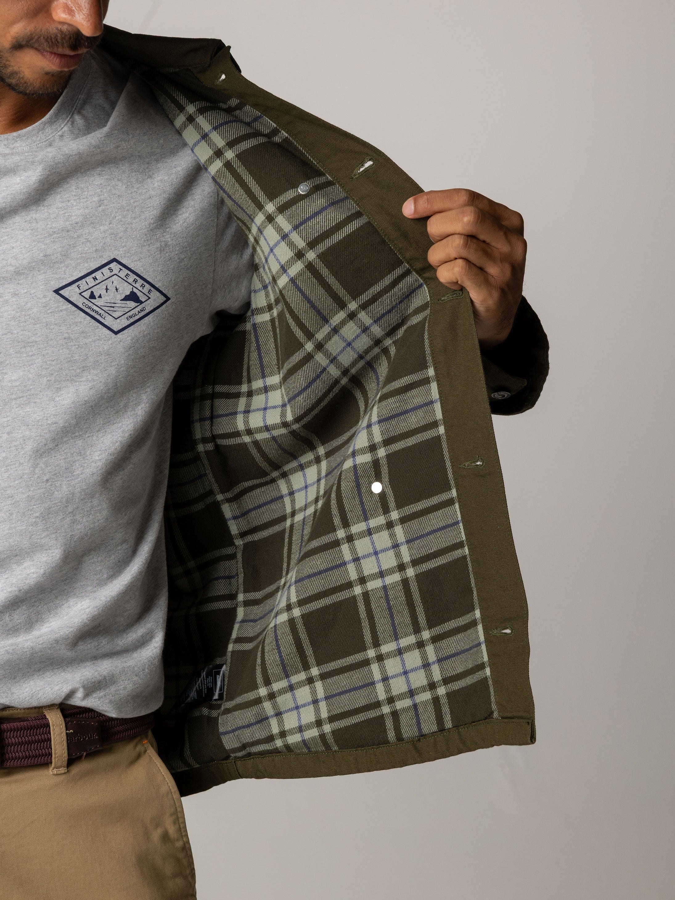 Organic Cotton Lined Jacket in Olive - Basset