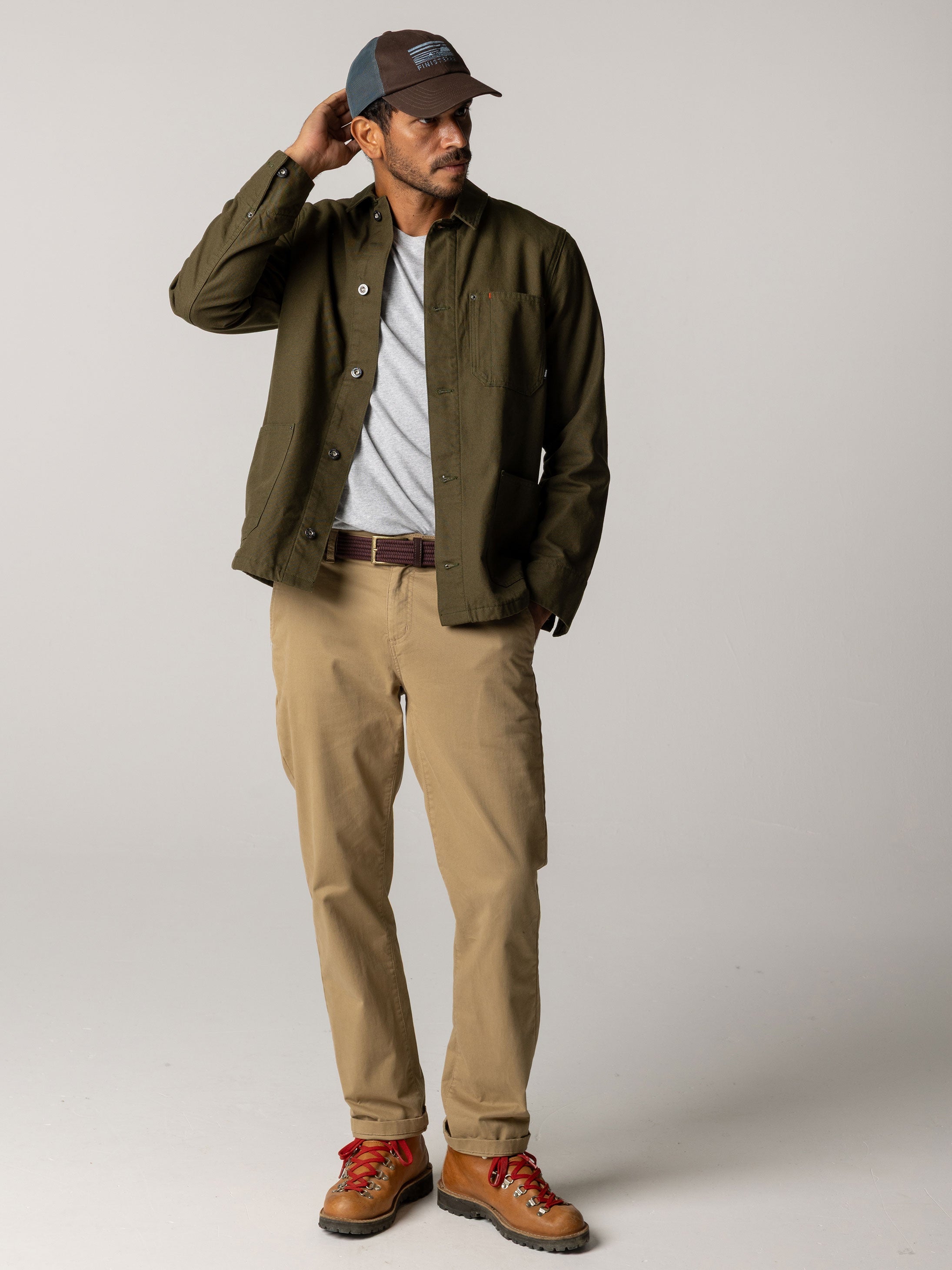 Organic Cotton Lined Jacket in Olive - Basset