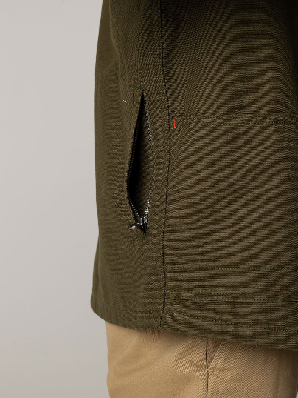 Organic Cotton Lined Jacket in Olive - Basset