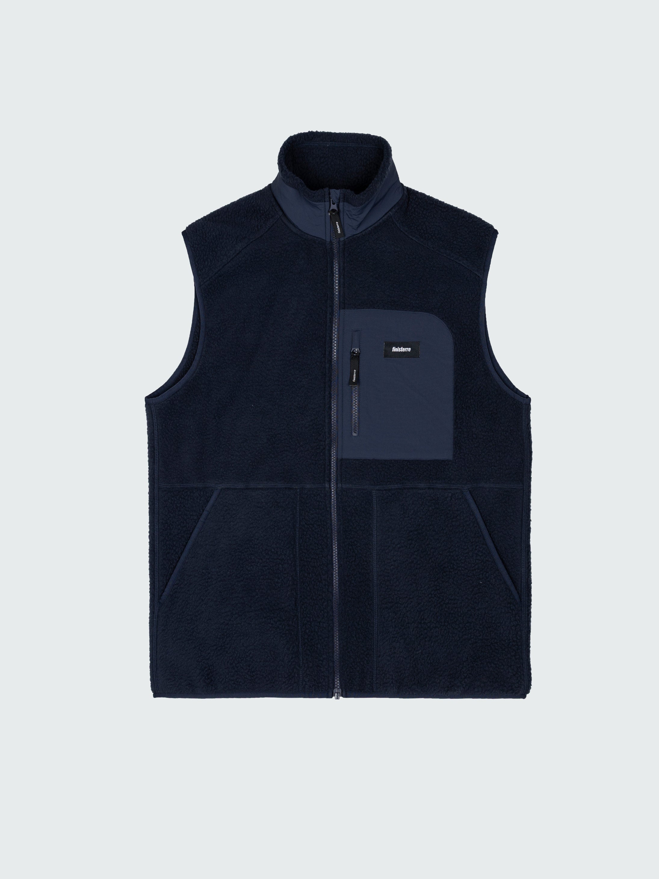Recycled Fleece Gilet in Navy - Bolster