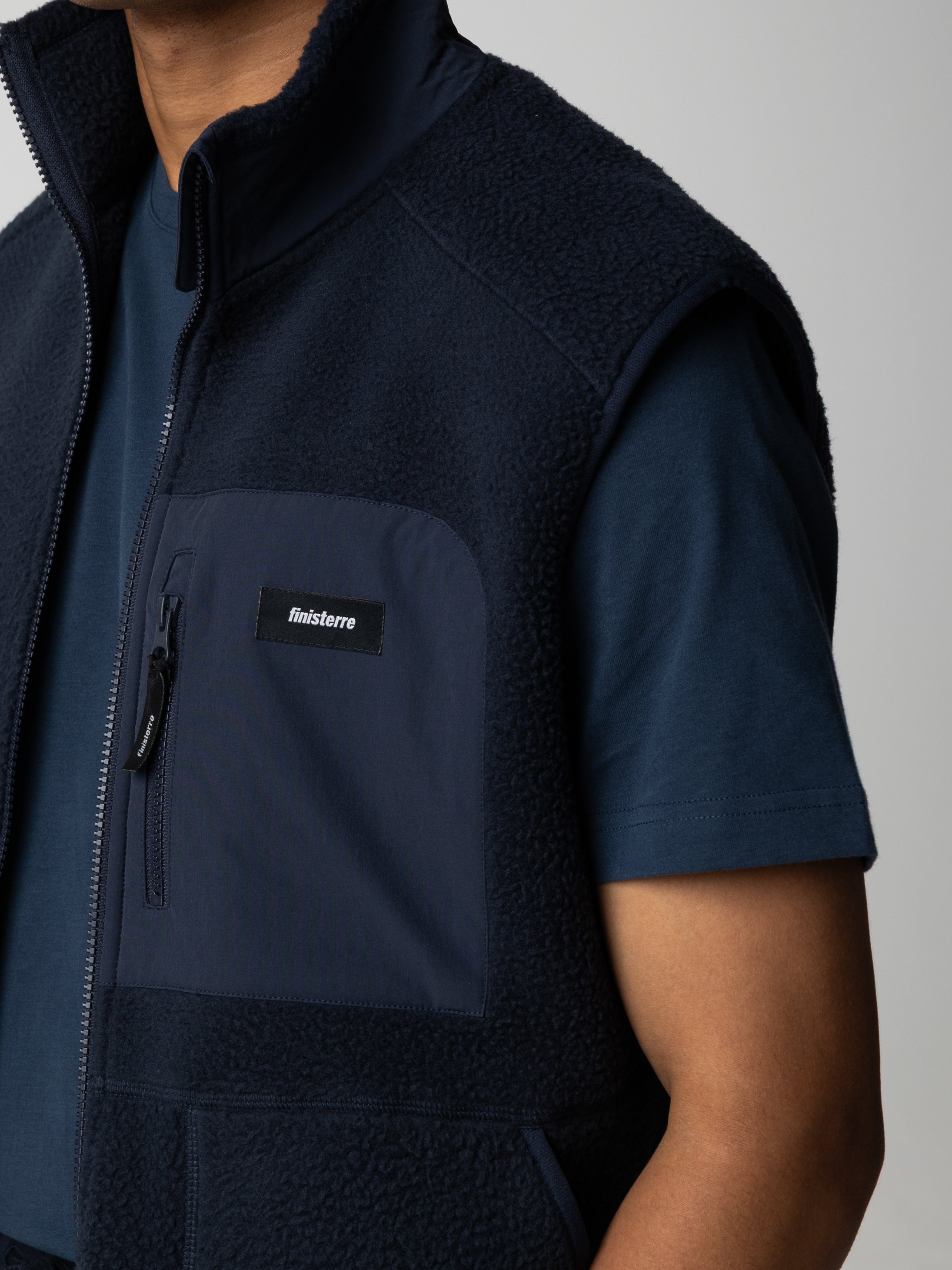 Recycled Fleece Gilet in Navy - Bolster