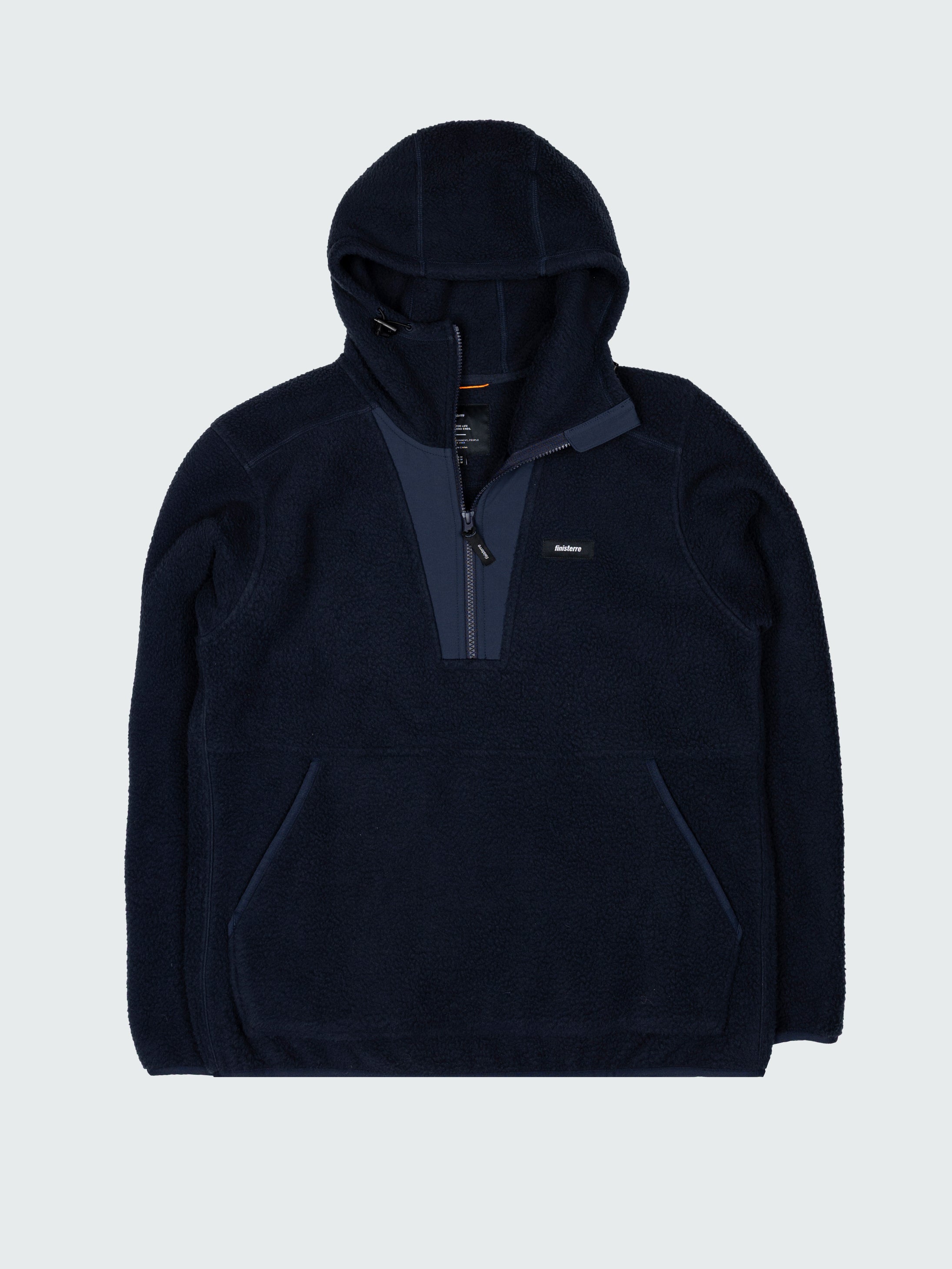 Recycled Fleece Hoodie in Navy - Bolster