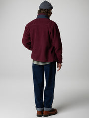 Recycled Fleece Jacket in Plum/Navy - Bolster