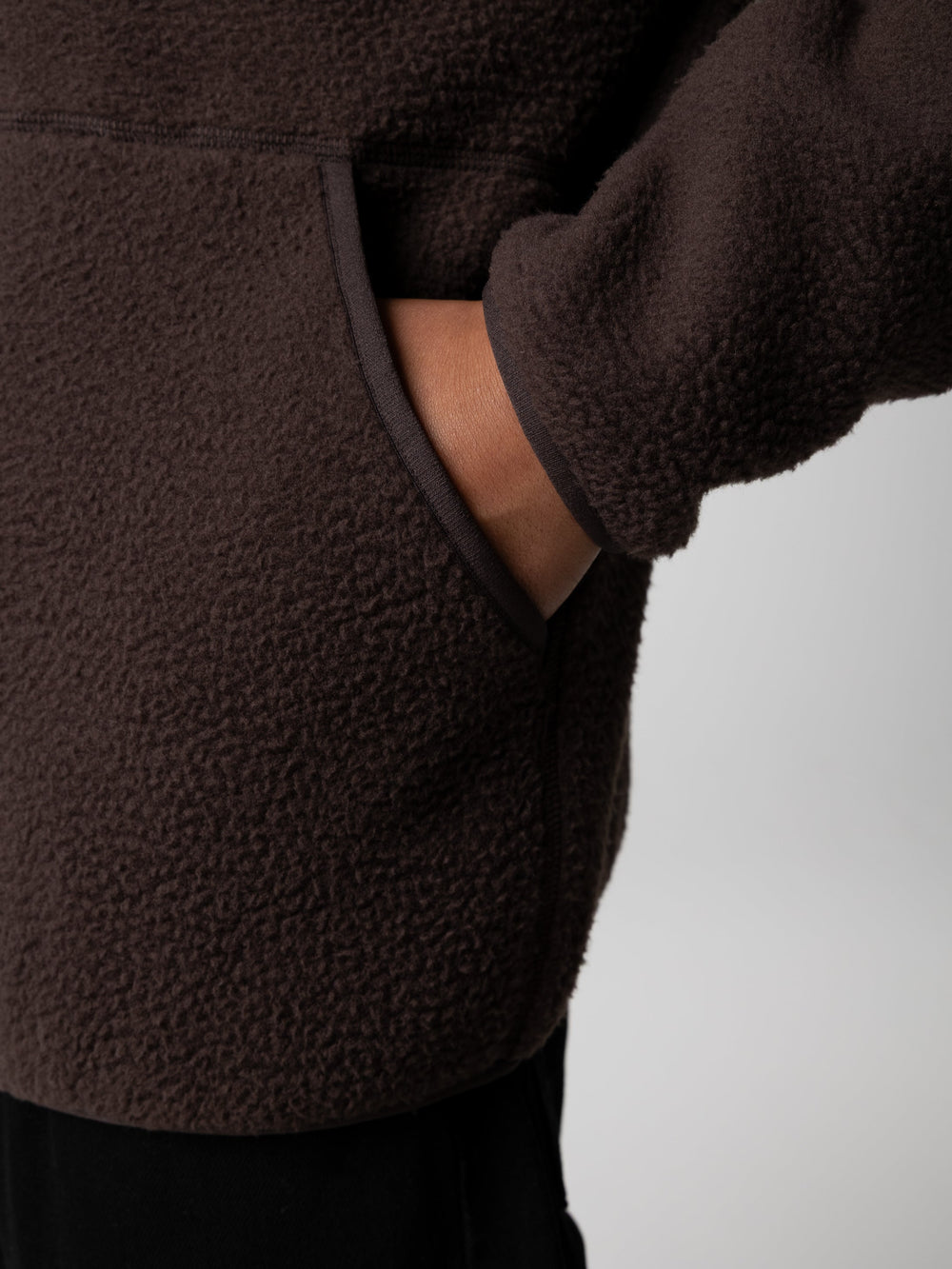 Recycled Fleece Jacket in Brown/Olive - Bolster