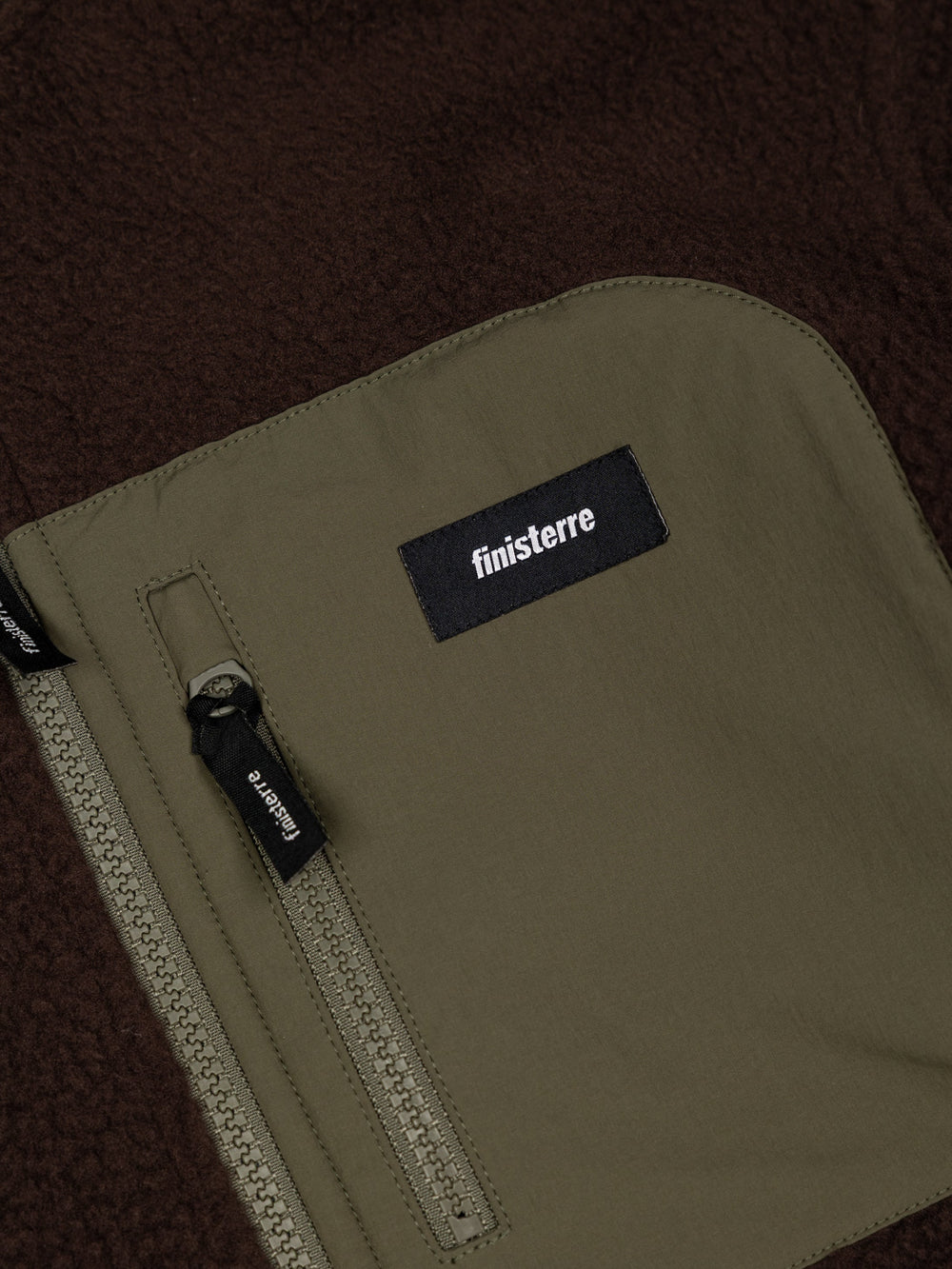 Recycled Fleece Jacket in Brown/Olive - Bolster