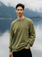 Organic Cotton Sweatshirt in Seagrass - Coho