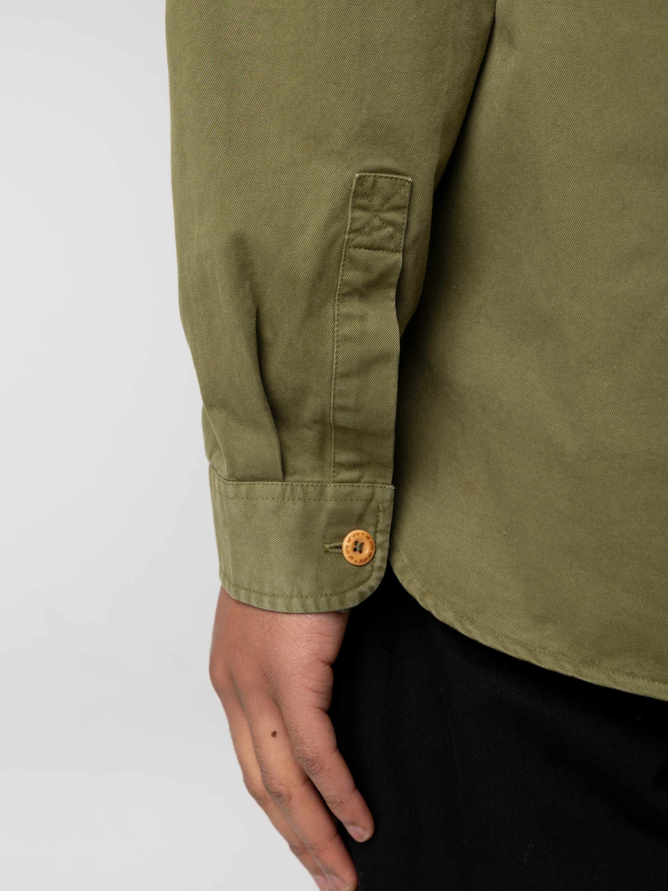 Organic Cotton Shirt in Seagrass - Eddystone
