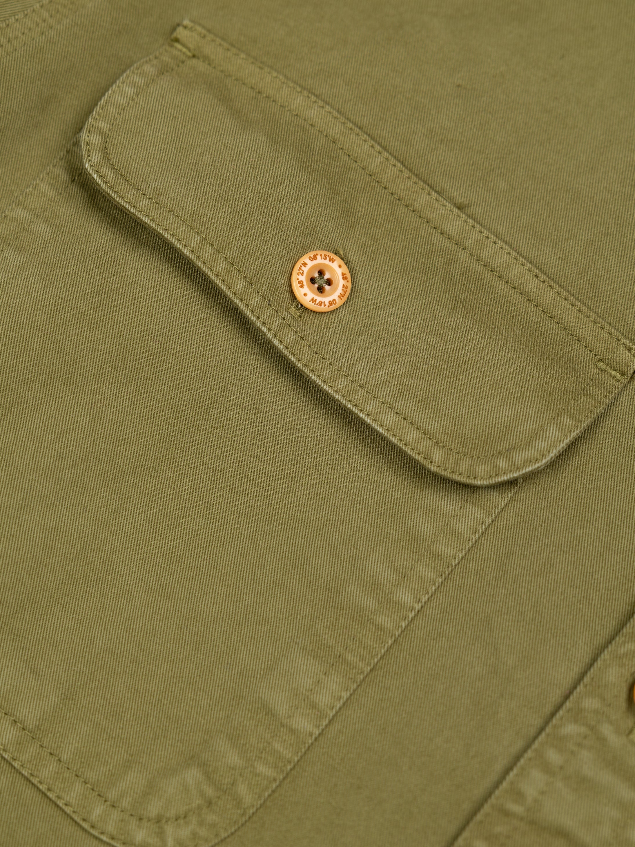 Organic Cotton Shirt in Seagrass - Eddystone