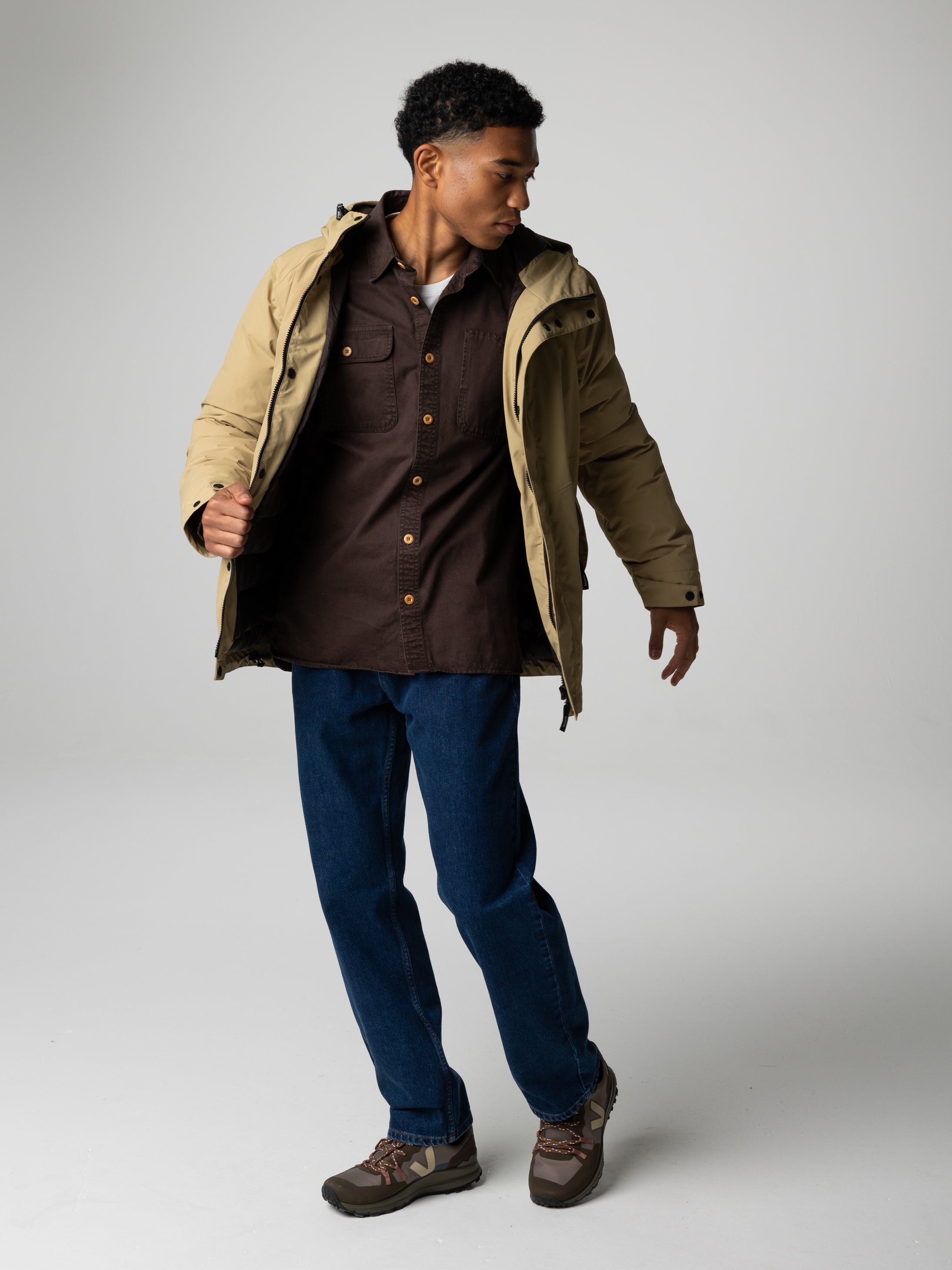 Organic Cotton Shirt in Brown - Eddystone