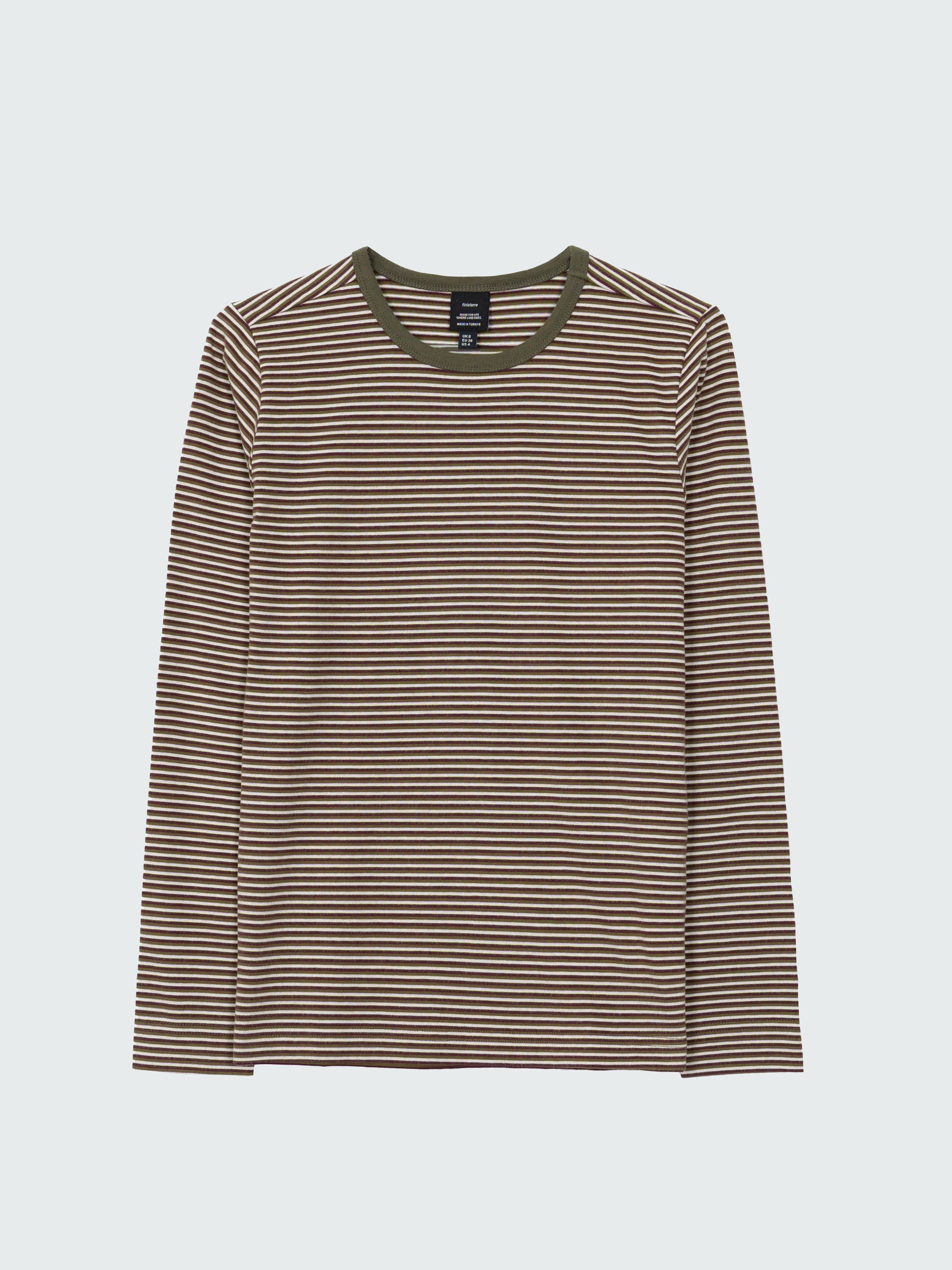 Eldon Long Sleeve T-Shirt in Plum/Ecru