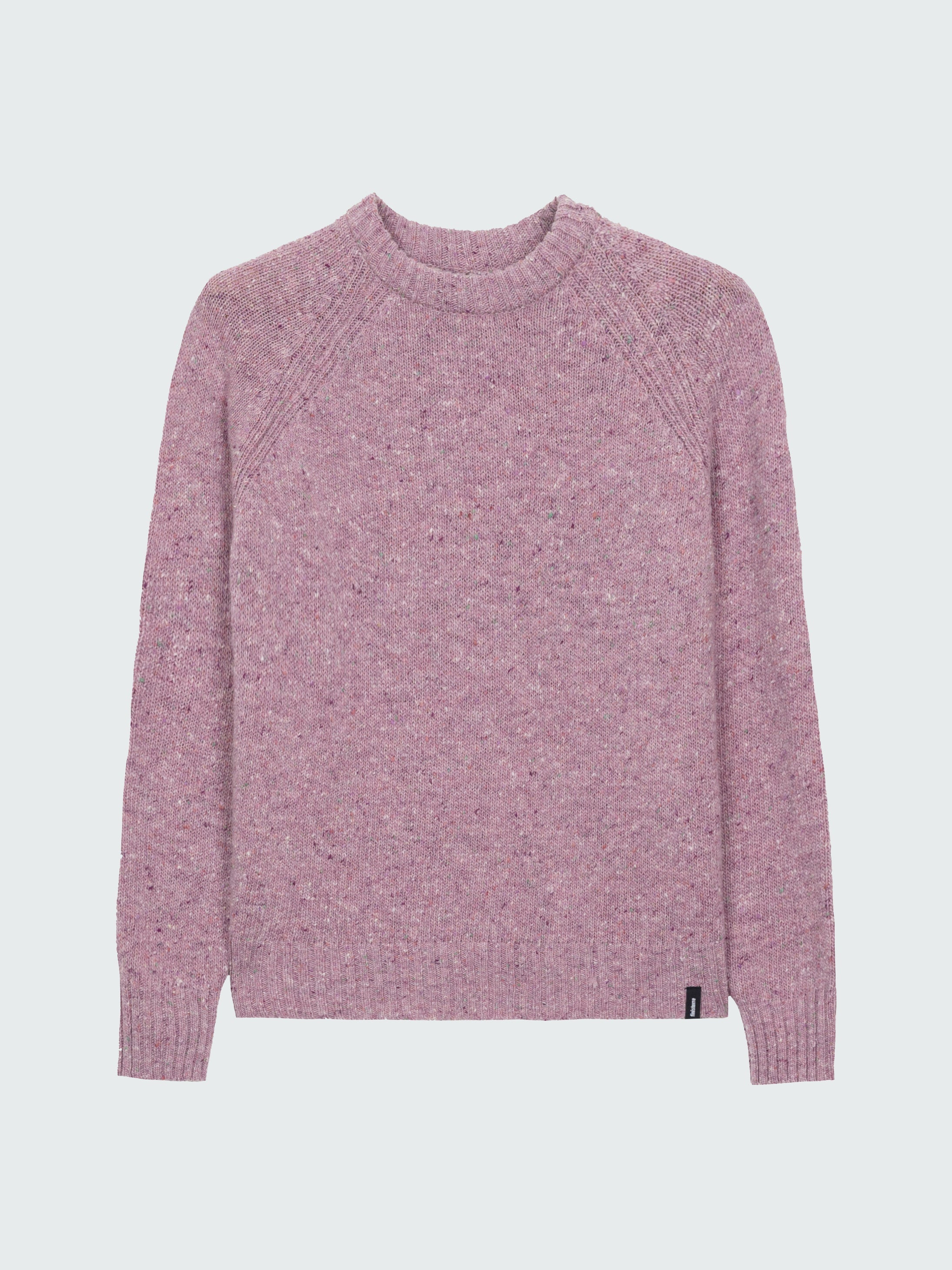 Merino Crew Knit Jumper in Purple - Farne