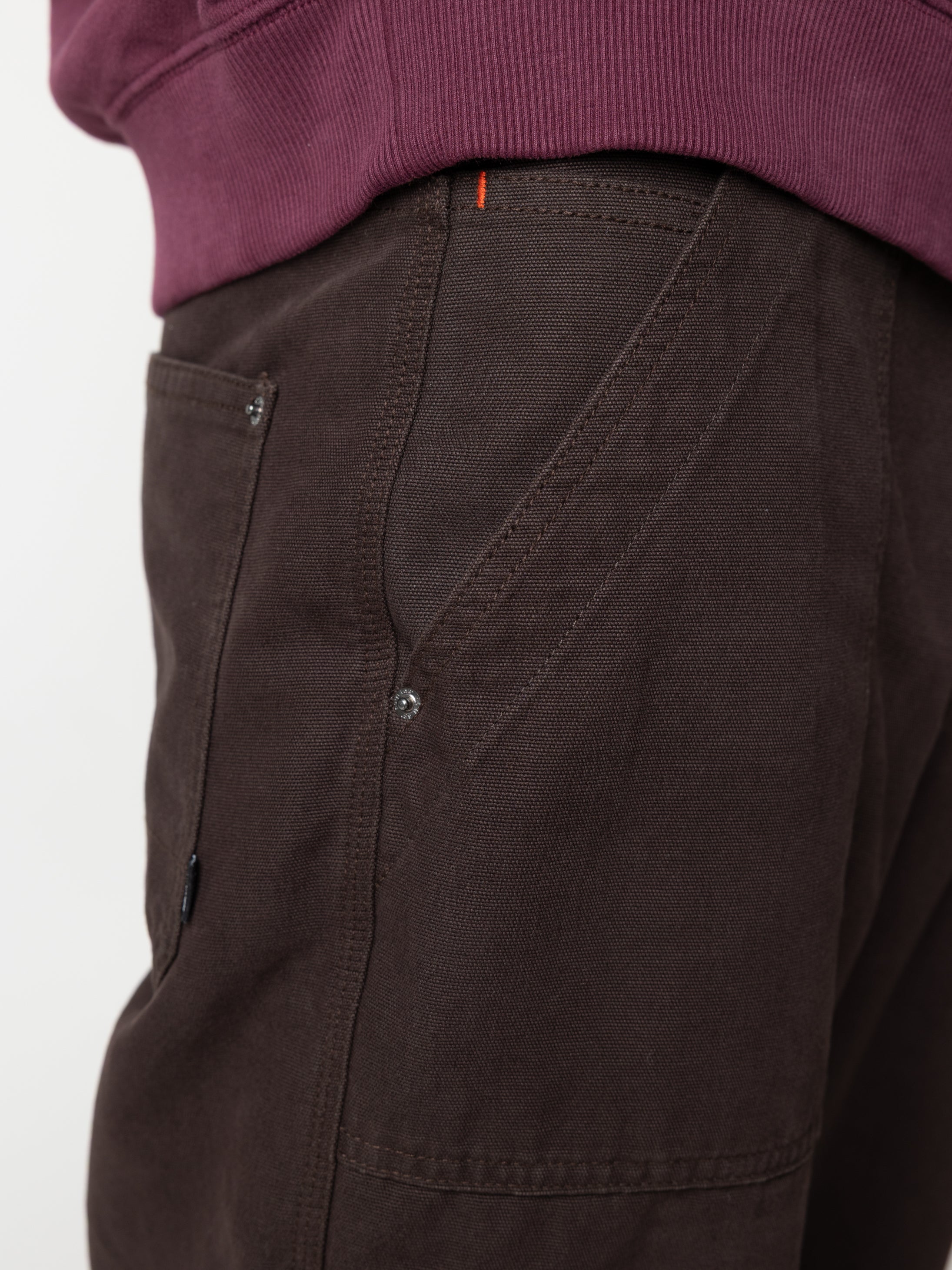Organic Cotton Flannel Lined Trousers in Brown