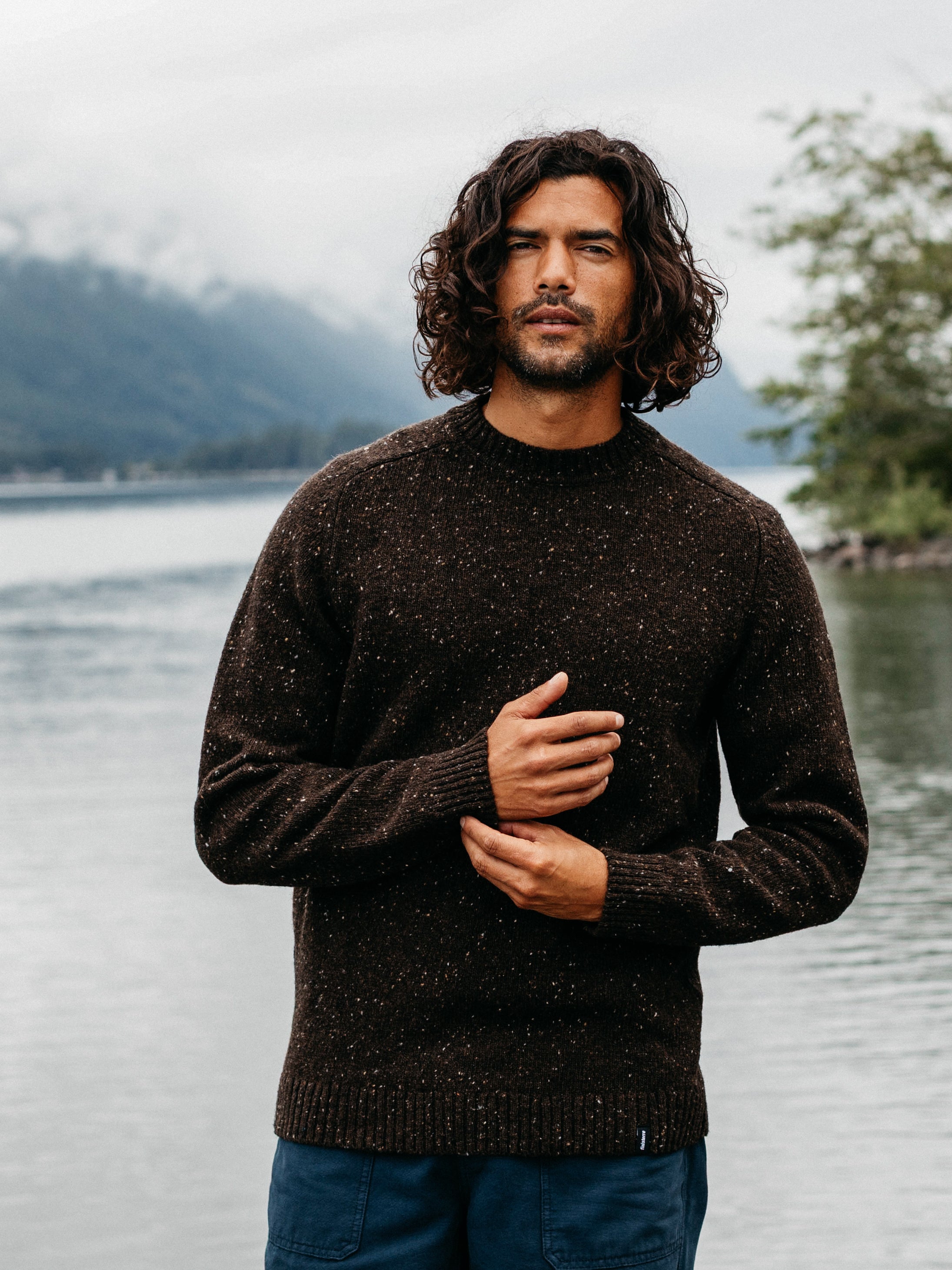 Wool Jumper in Brown - Furlong