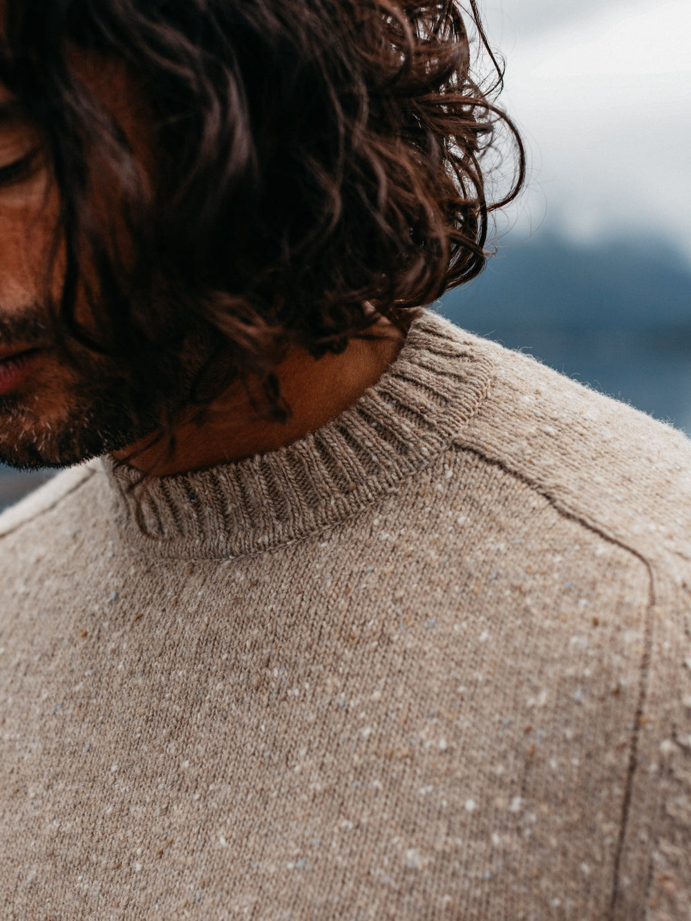 Wool Jumper in Taupe - Furlong