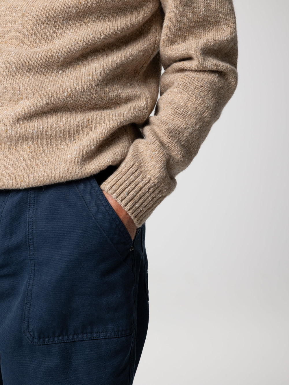 Wool Jumper in Taupe - Furlong