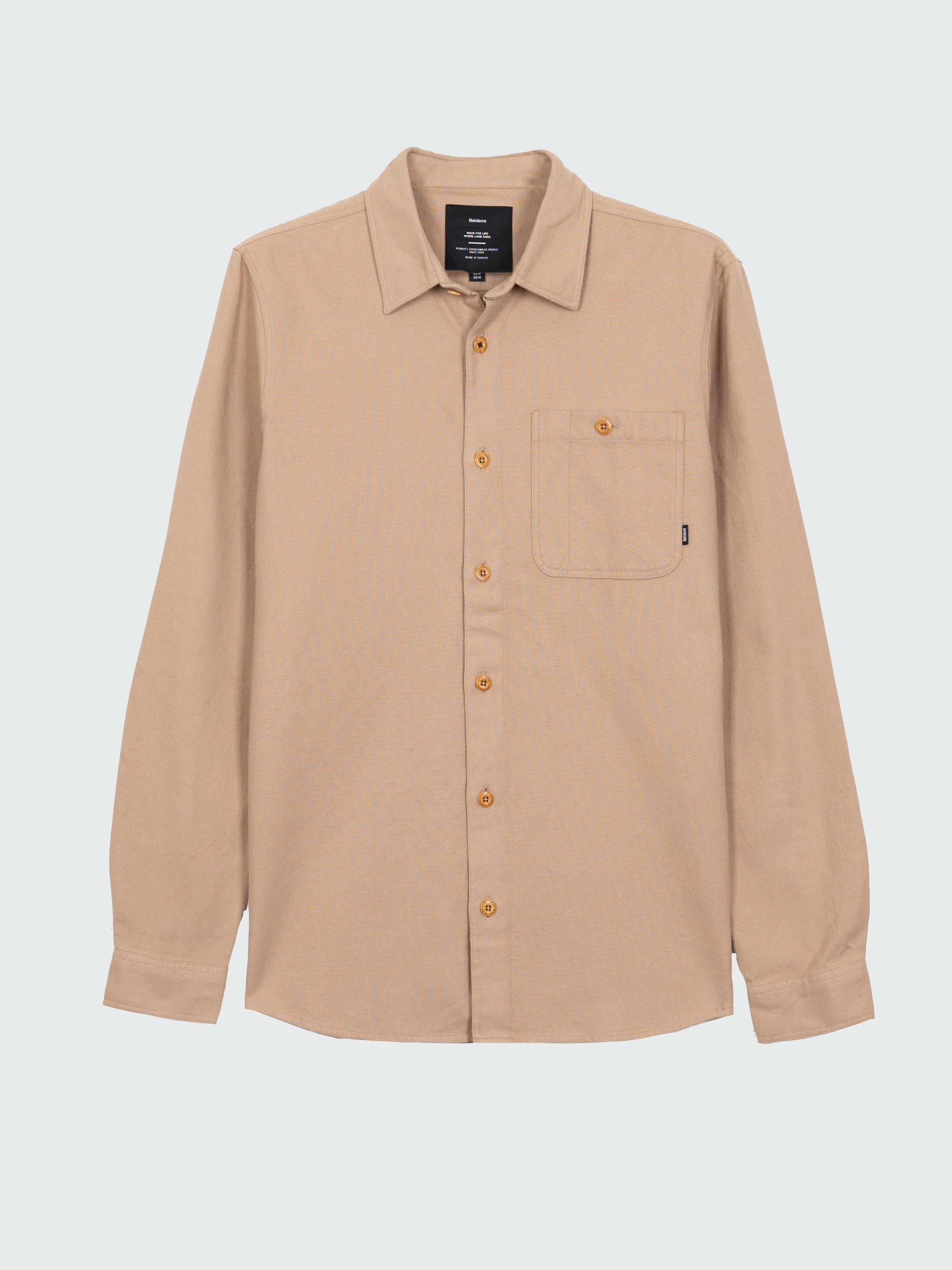 Organic Cotton Shirt in Taupe - Gylly