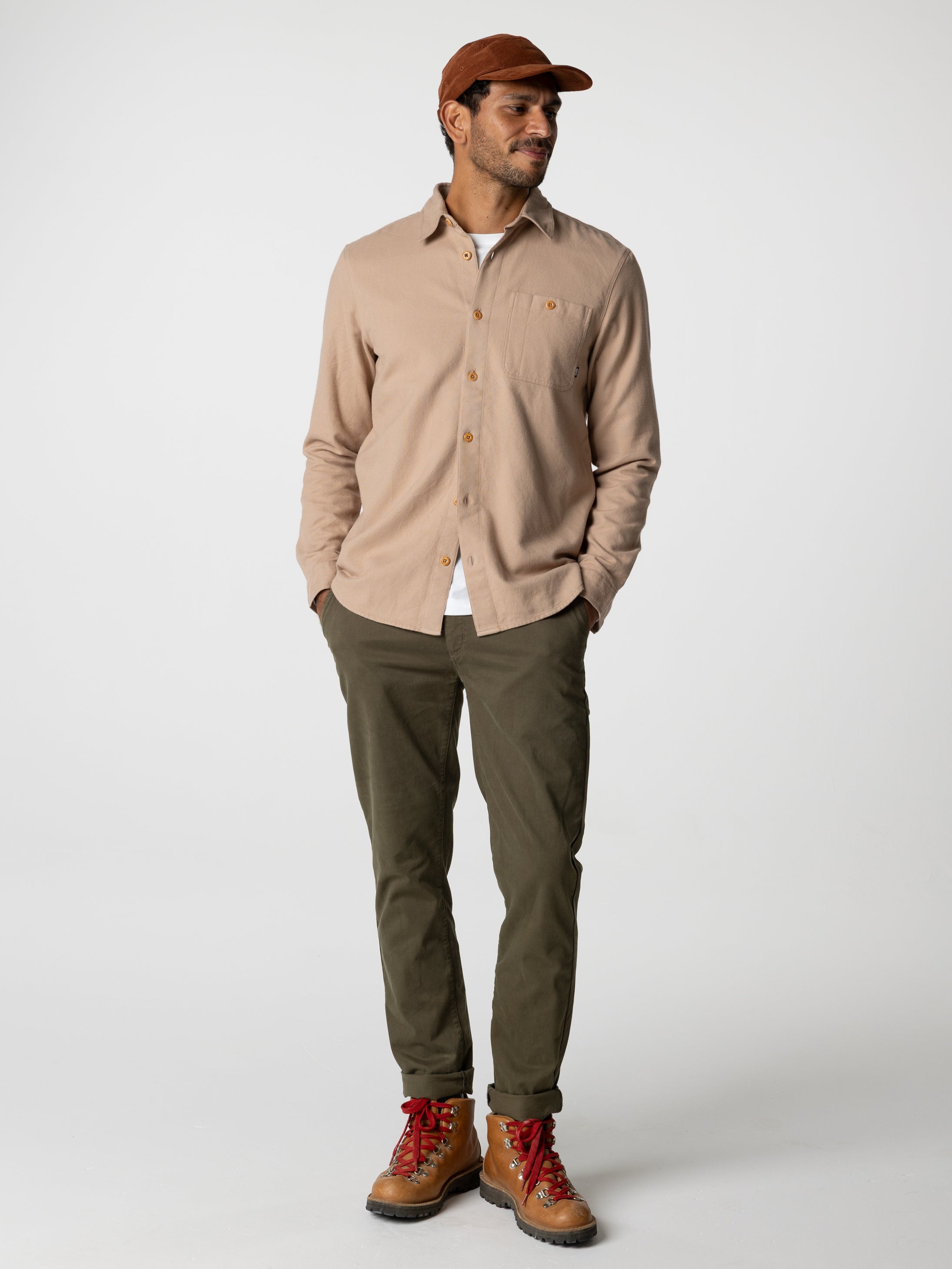 Organic Cotton Shirt in Taupe - Gylly