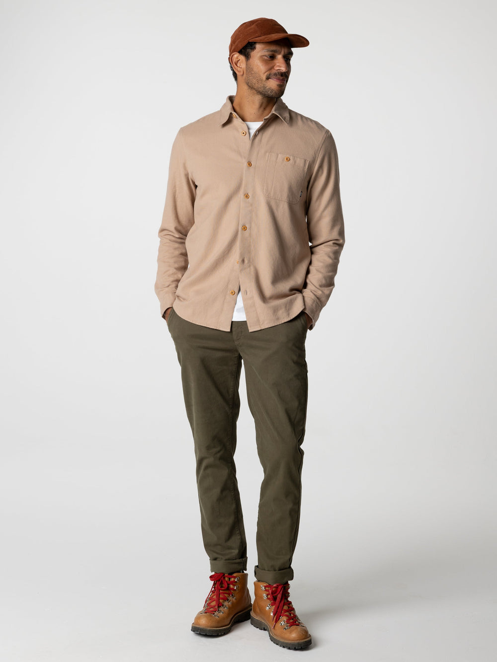 Organic Cotton Shirt in Taupe - Gylly