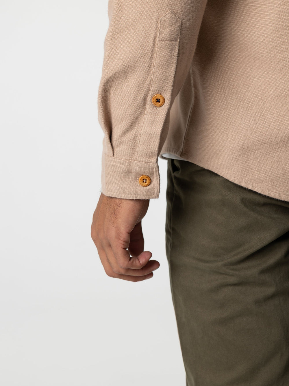 Organic Cotton Shirt in Taupe - Gylly