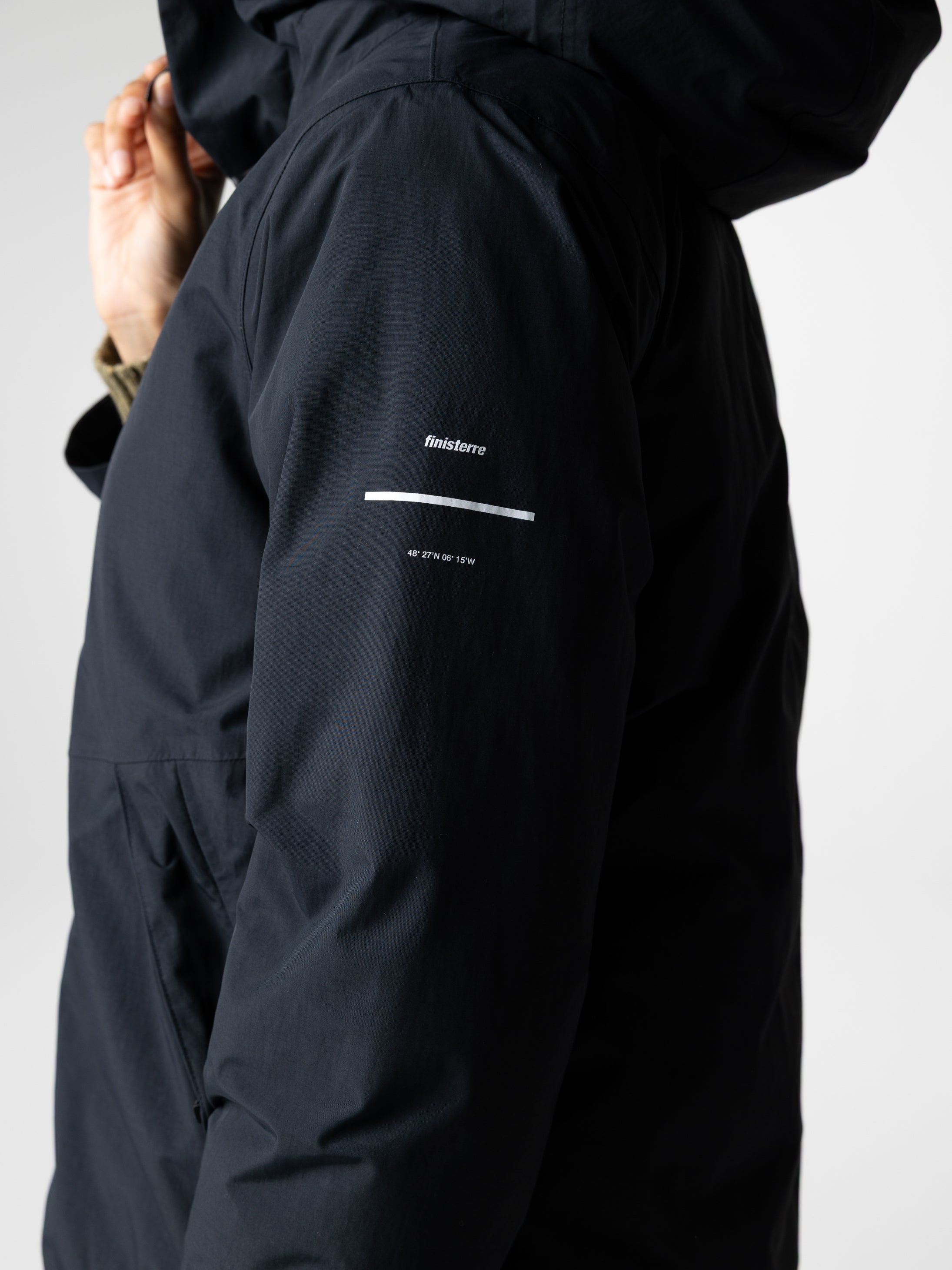 Recycled Waterproof Jacket in Black - Isla