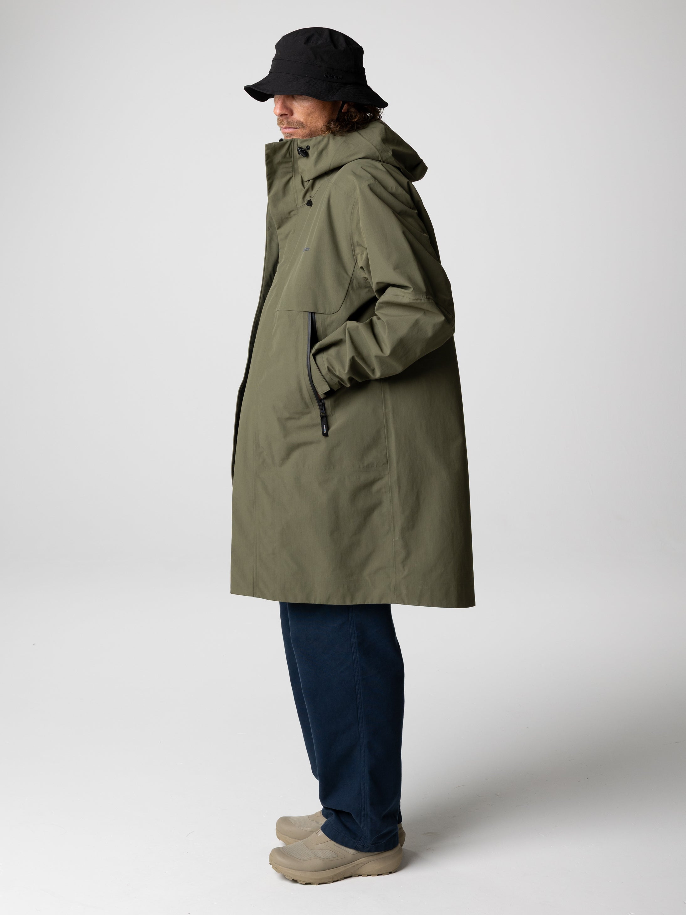Recycled Longline Waterproof in Olive