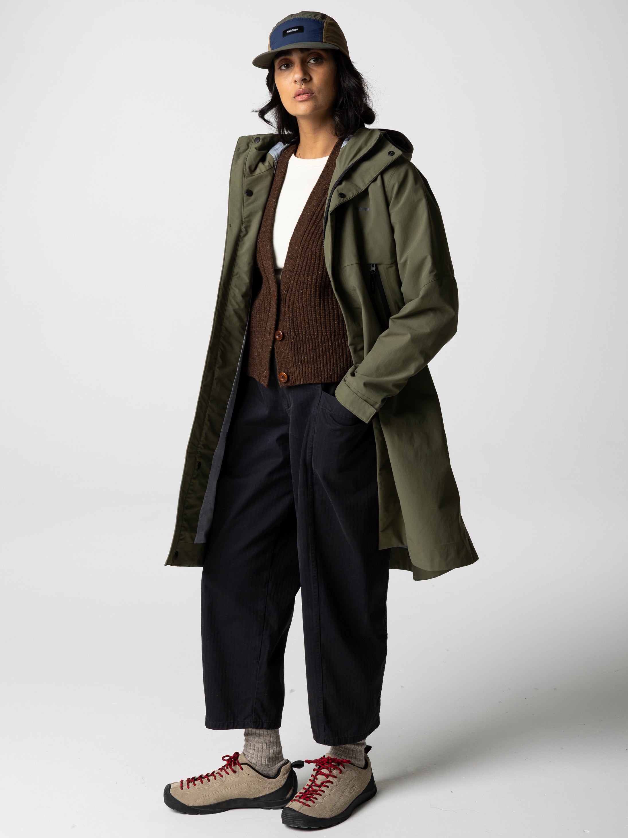 Wool Knit Cardigan in Brown - Mora