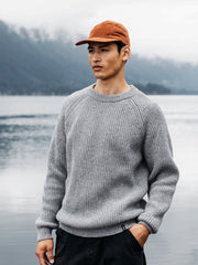 Wool Jumper in Grey Blue - Mora