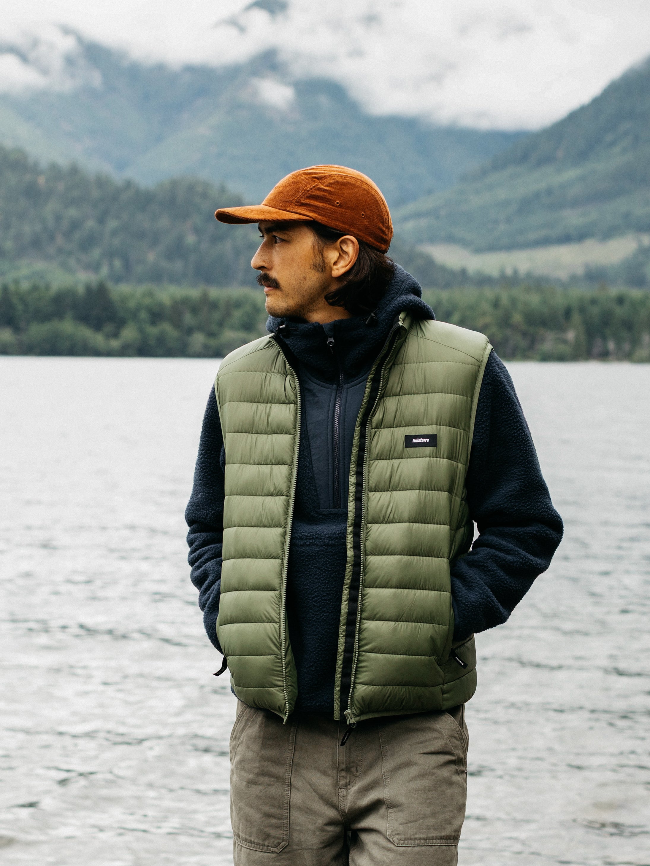 Recycled Gilet in Seagrass - Nimbus