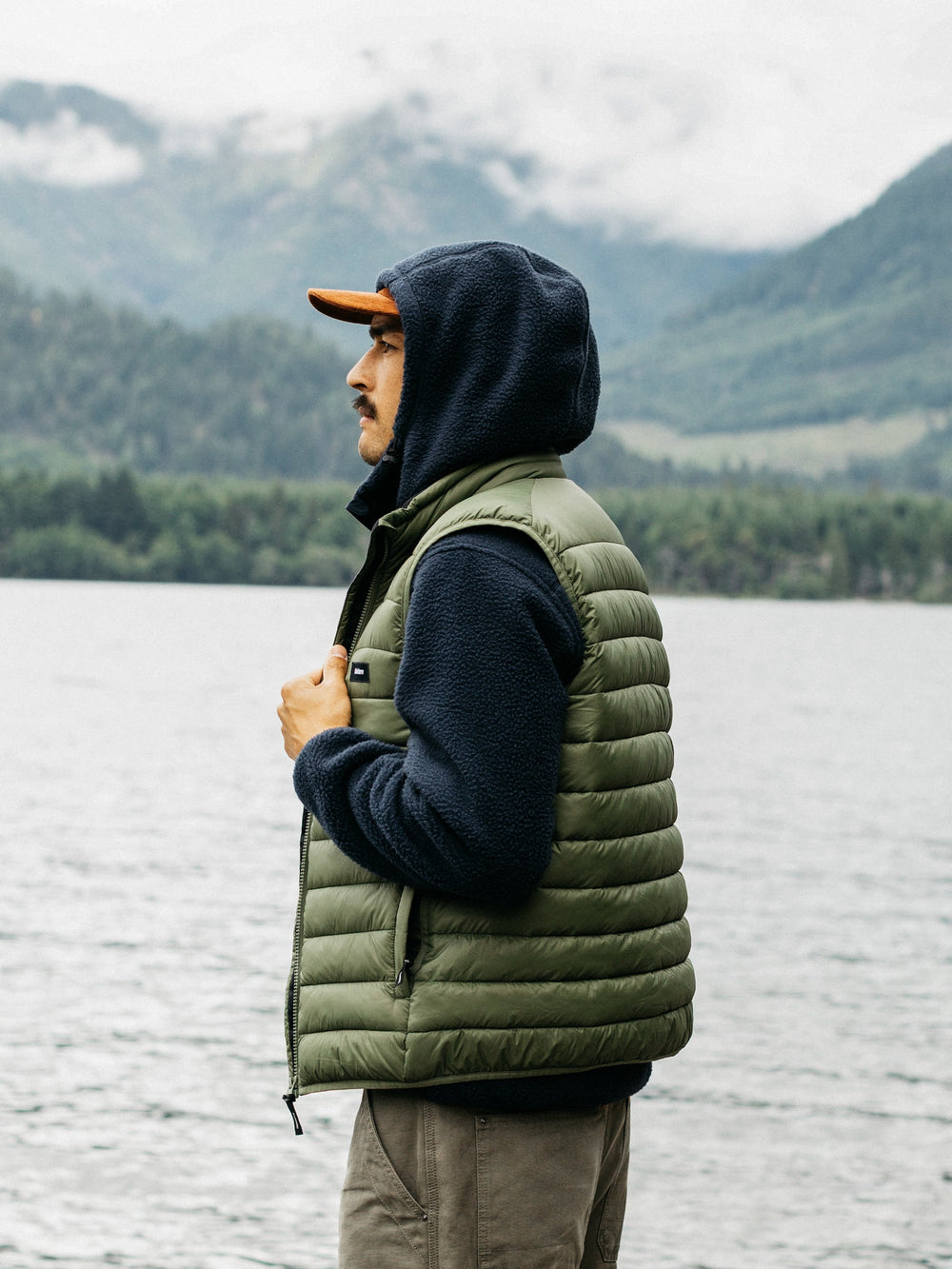Recycled Gilet in Seagrass - Nimbus