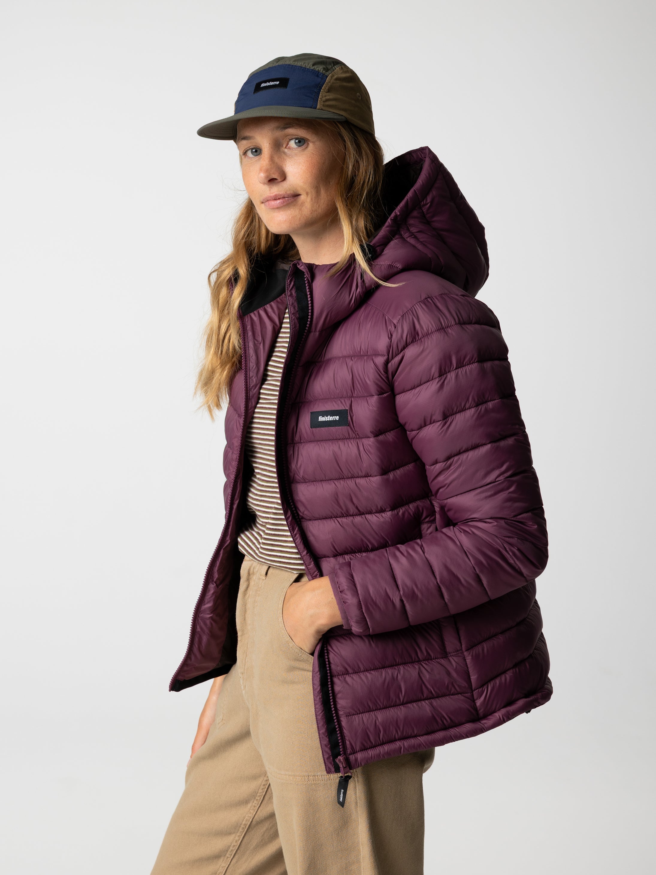 Recycled Hooded Jacket in Plum - Nimbus