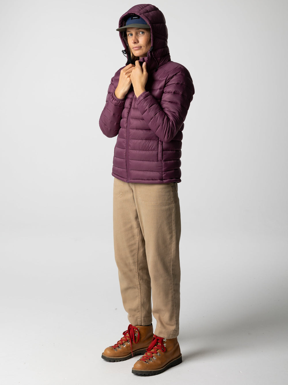 Recycled Hooded Jacket in Plum - Nimbus