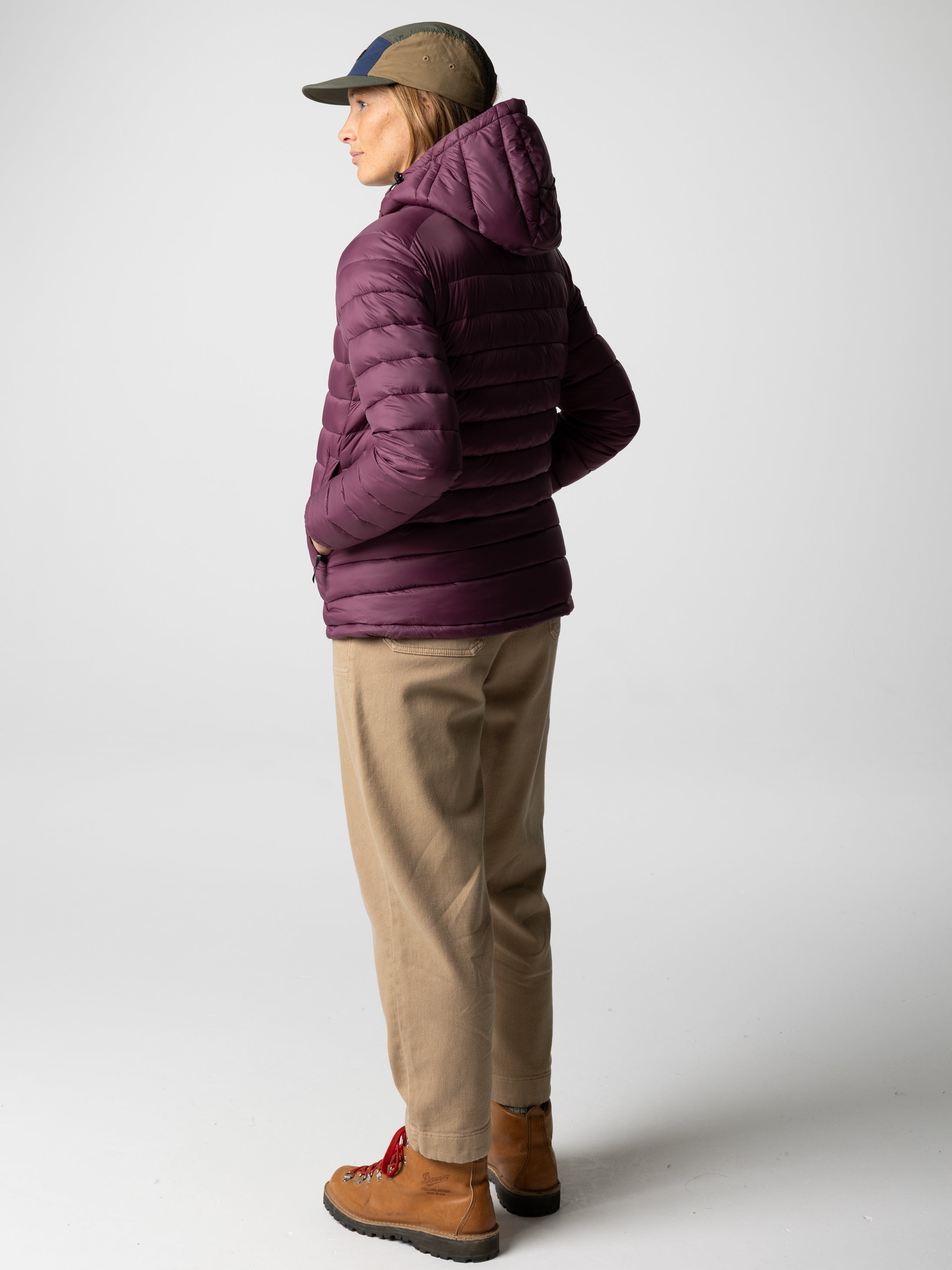 Recycled Hooded Jacket in Plum - Nimbus