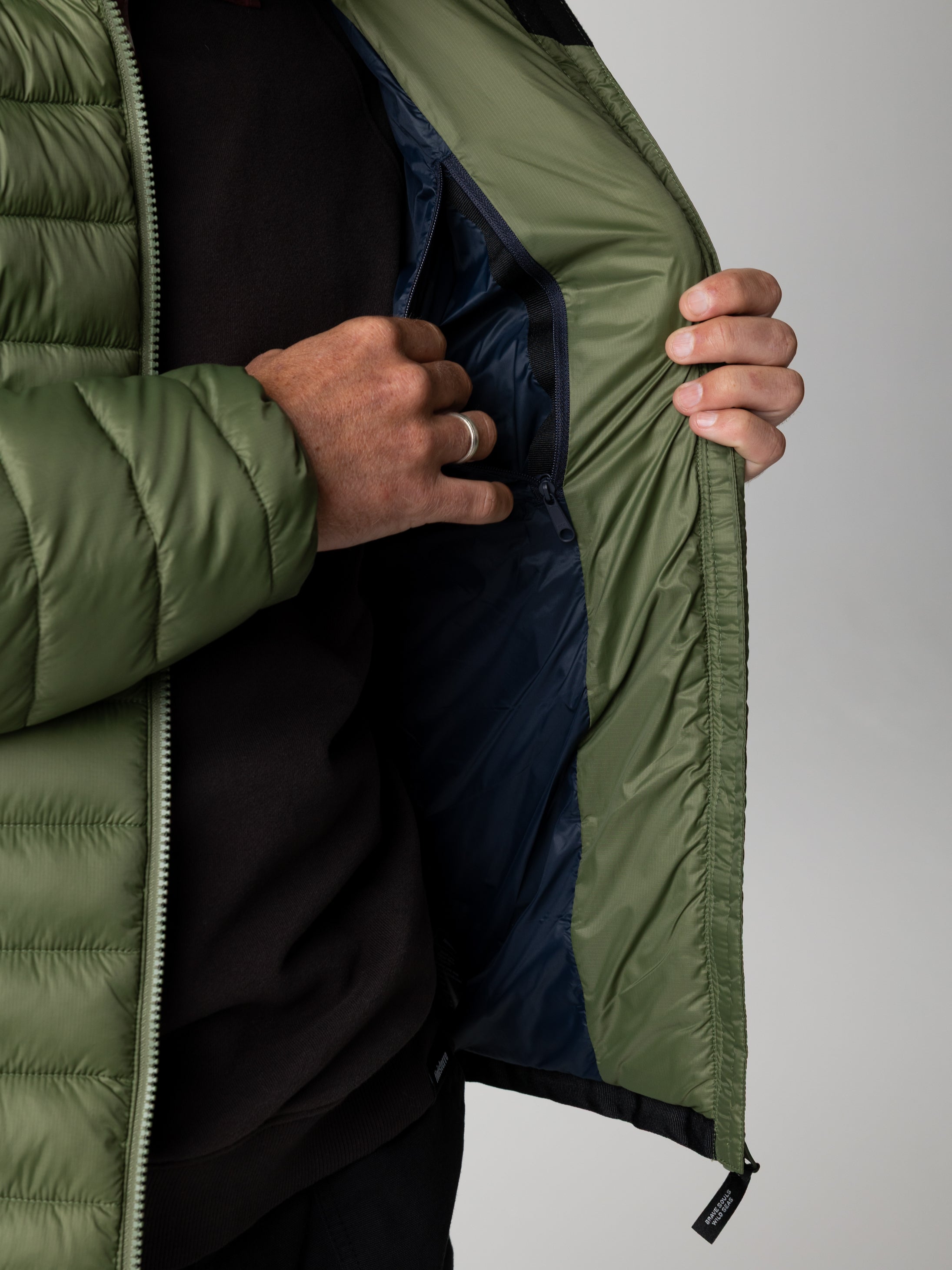 Recycled Jacket in Seagrass - Nimbus