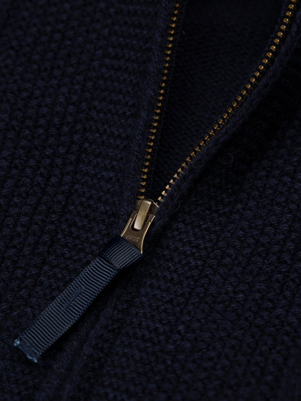 Wool Knit Cardigan in Navy - Polperro