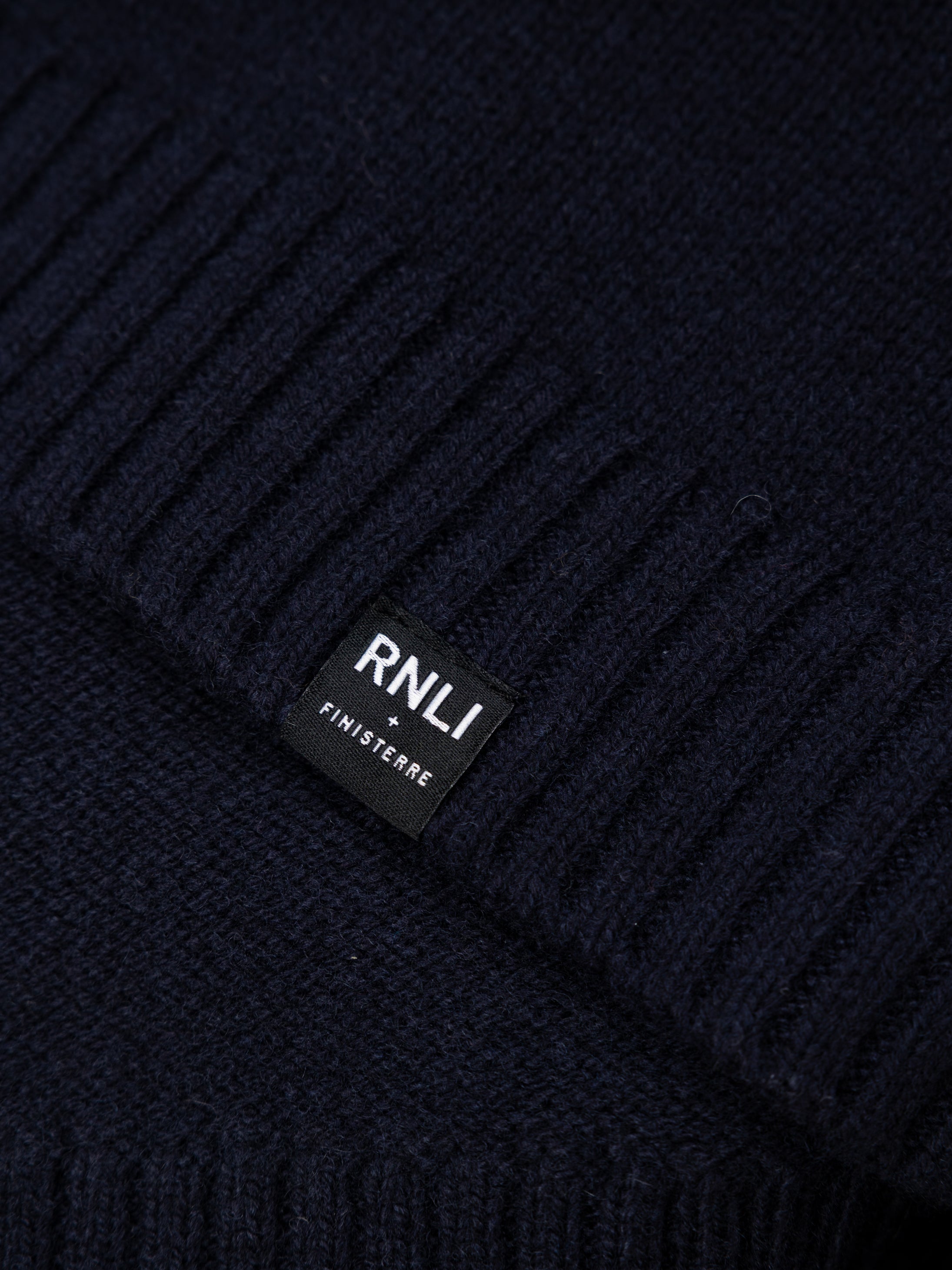 Wool Knit Jumper in Navy - Polperro