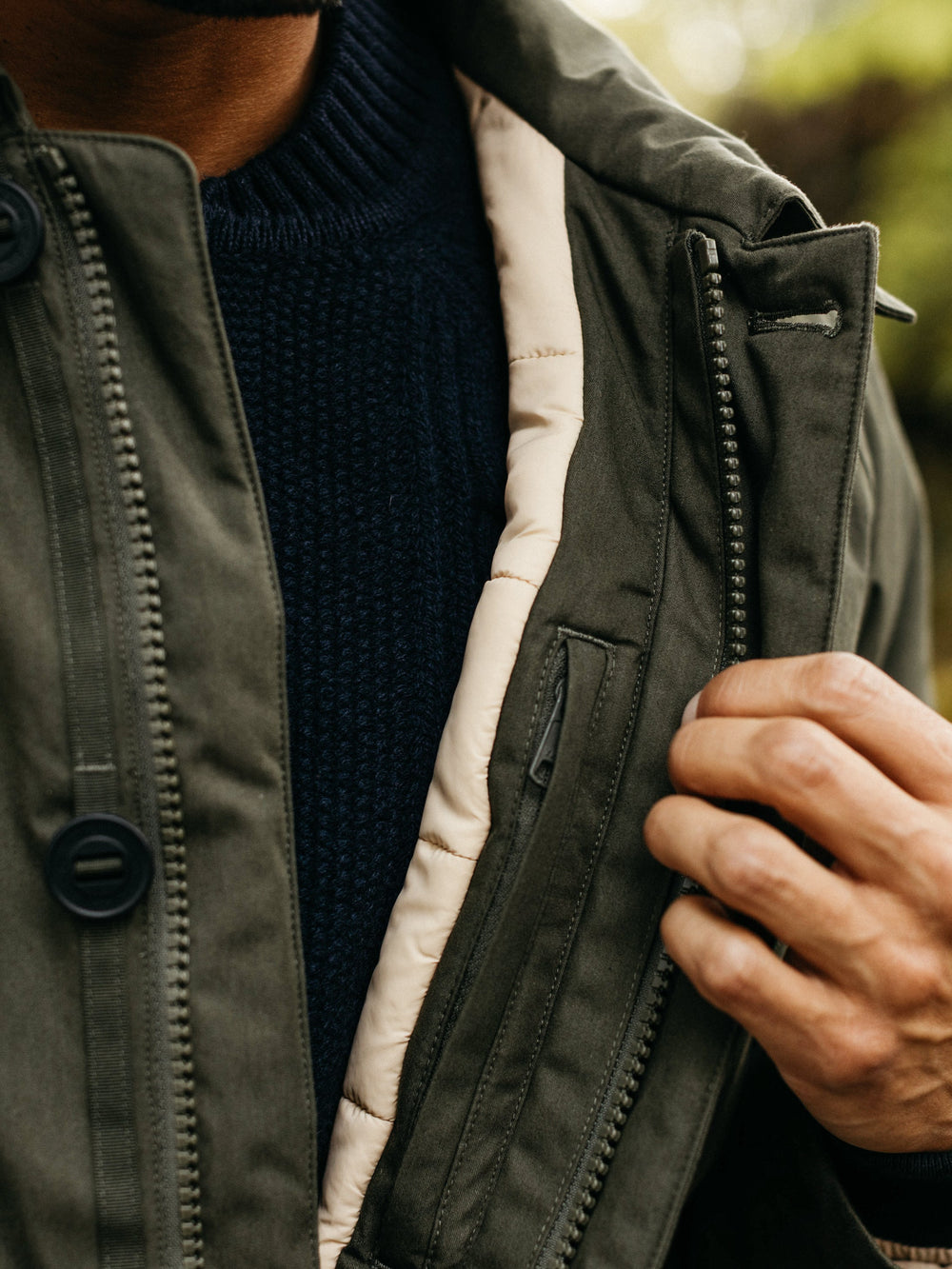 Recycled Insulated Jacket in Green - Shipyard