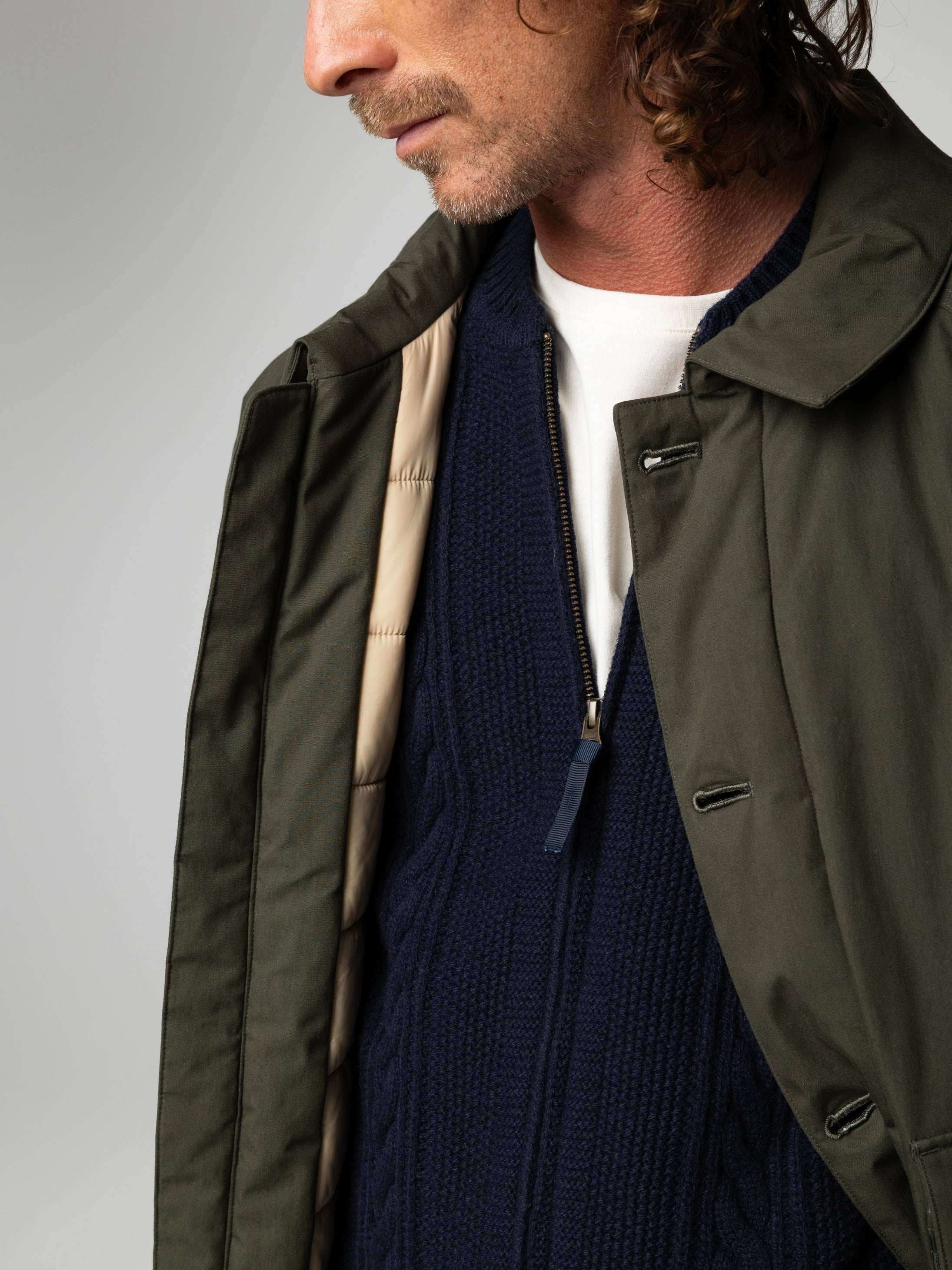 Recycled Insulated Jacket in Green - Shipyard
