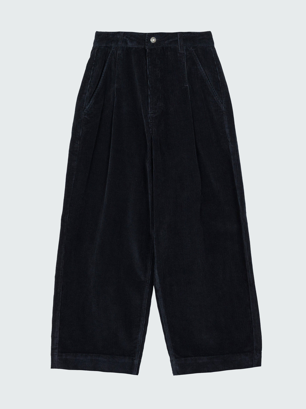 Organic Cotton Cord Trouser in Black - Studio