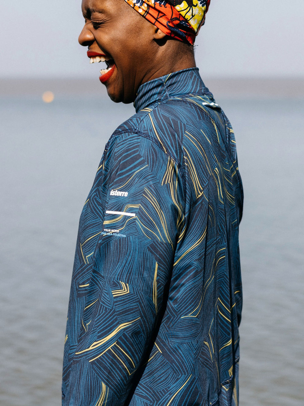 Into The Sea' Seasuit in Geometric Print