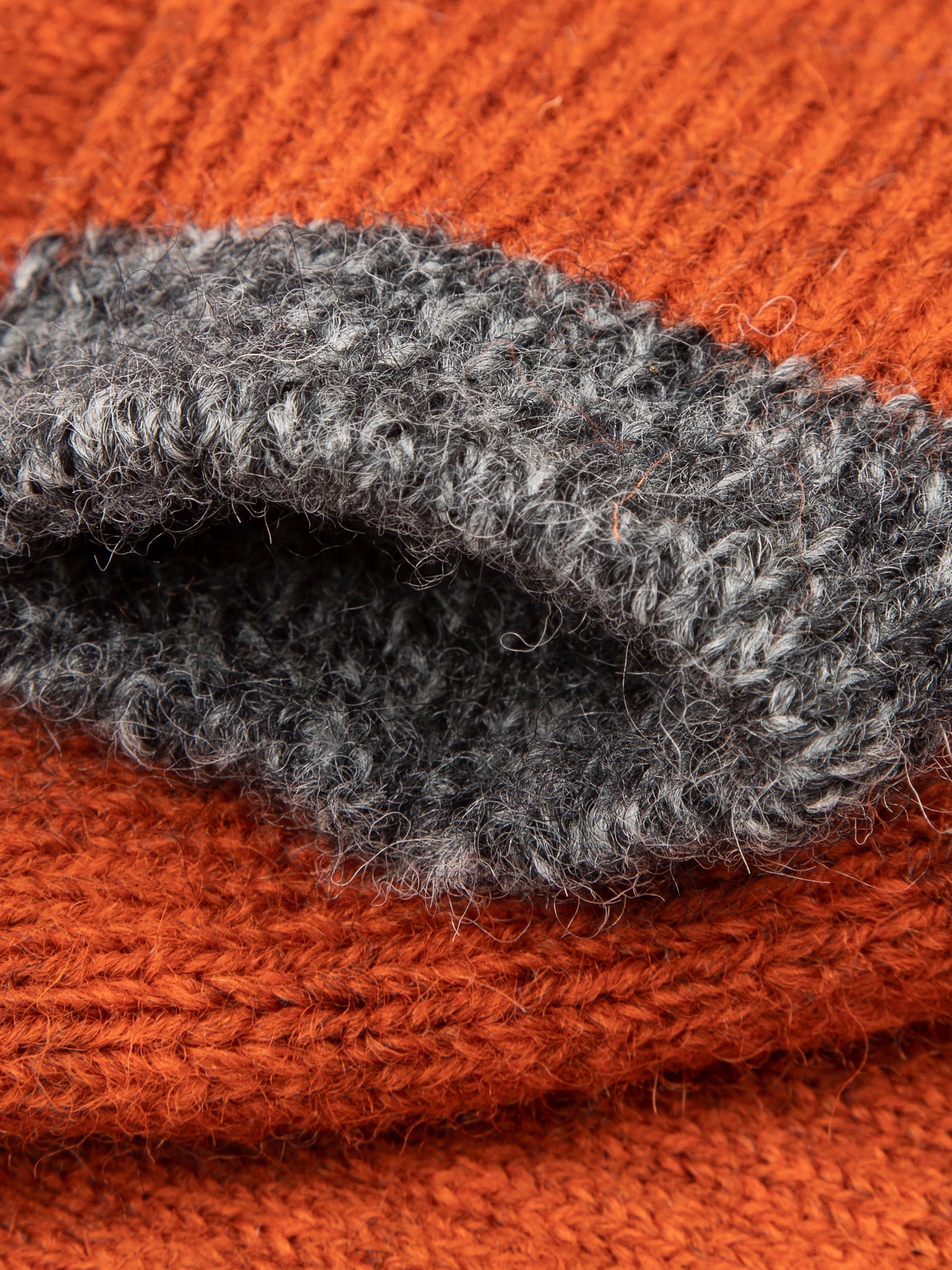 Wool Sock in Burnt Orange/Grey Marl - Bosun