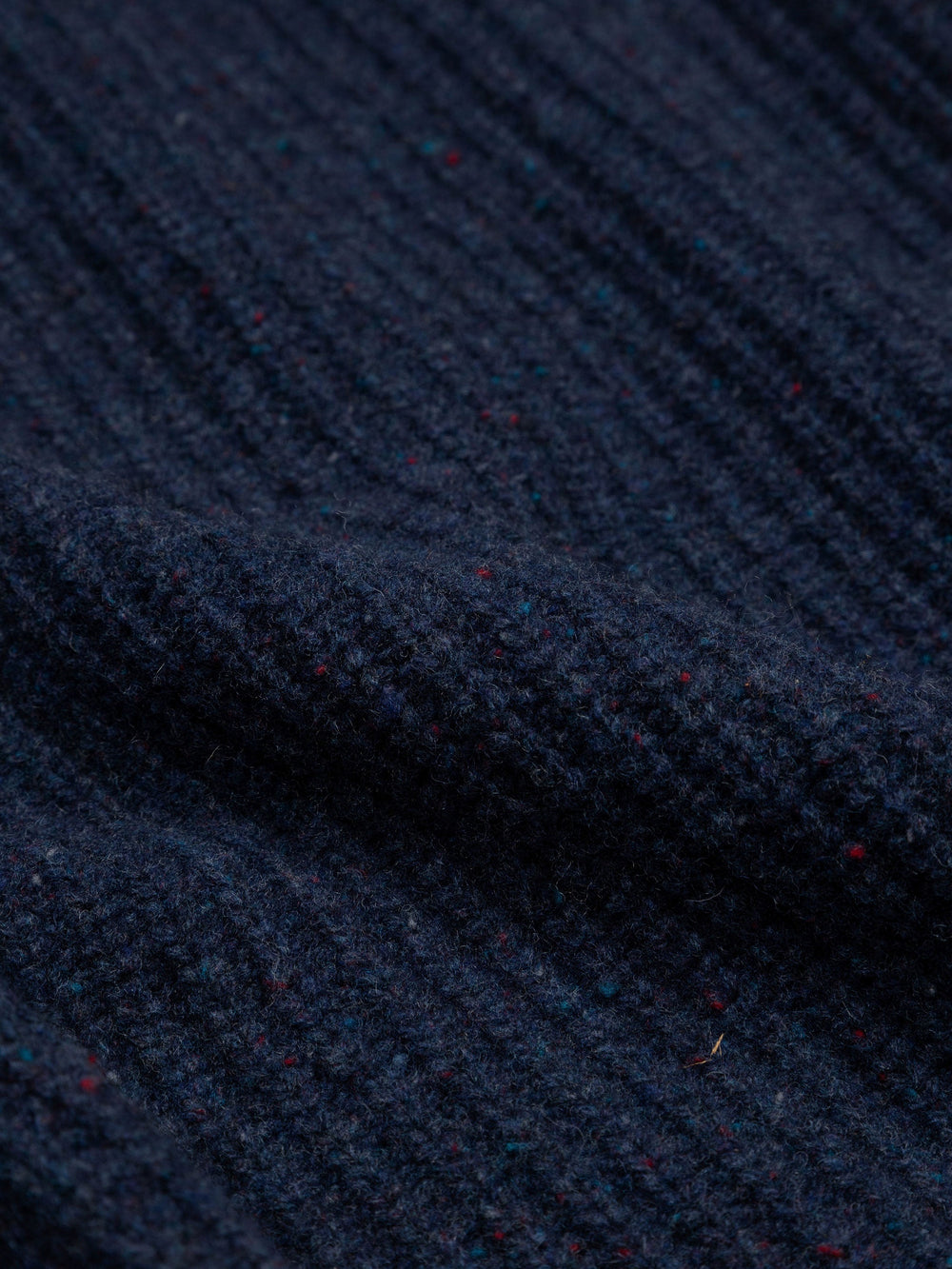 Fisherman Wool Knit Jumper in Navy - Mora