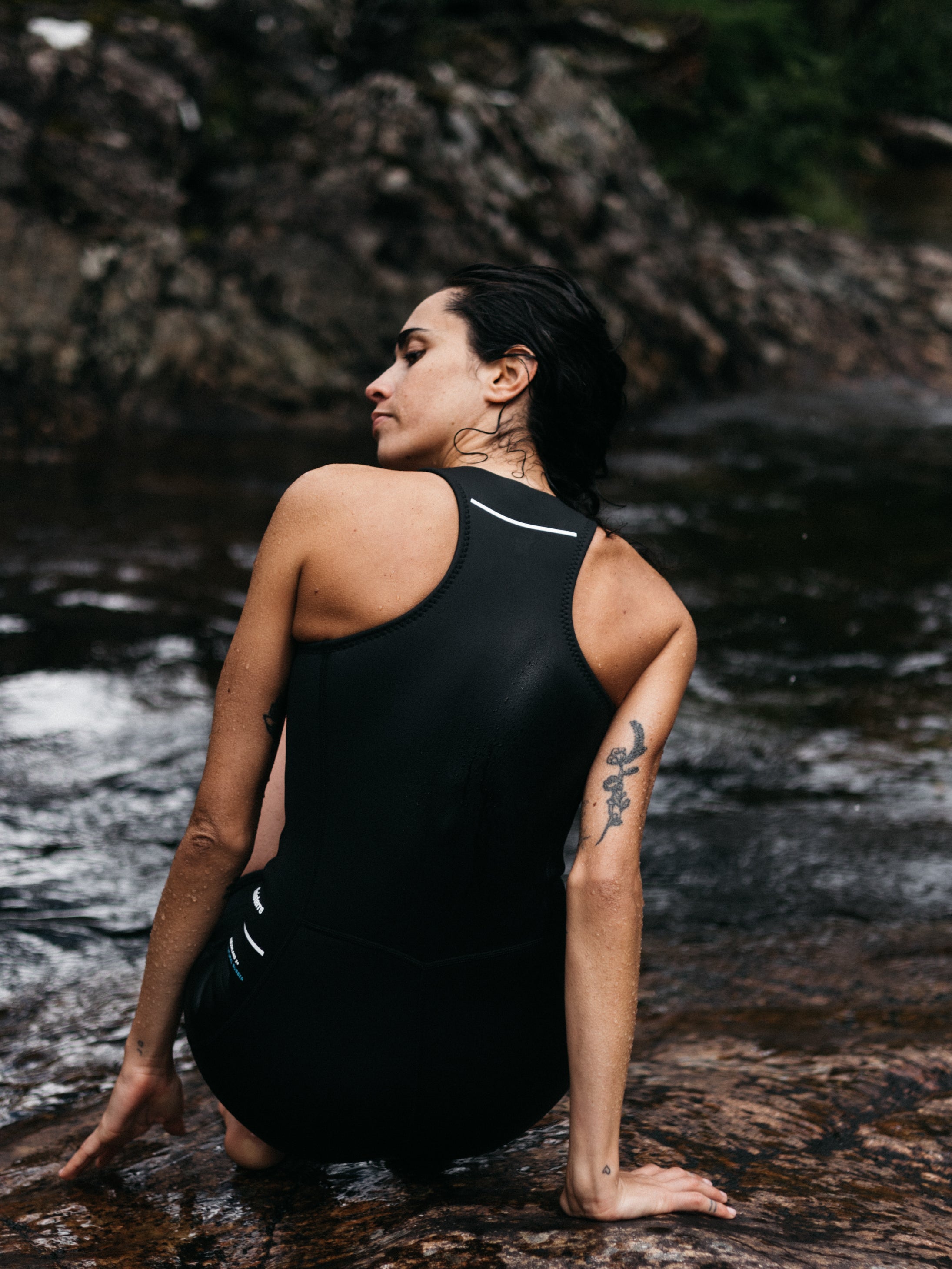 2e Yulex Sleeveless Shorty Wetsuit in Black