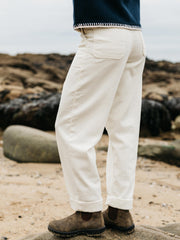 Yarrel Canvas Trouser in Ecru